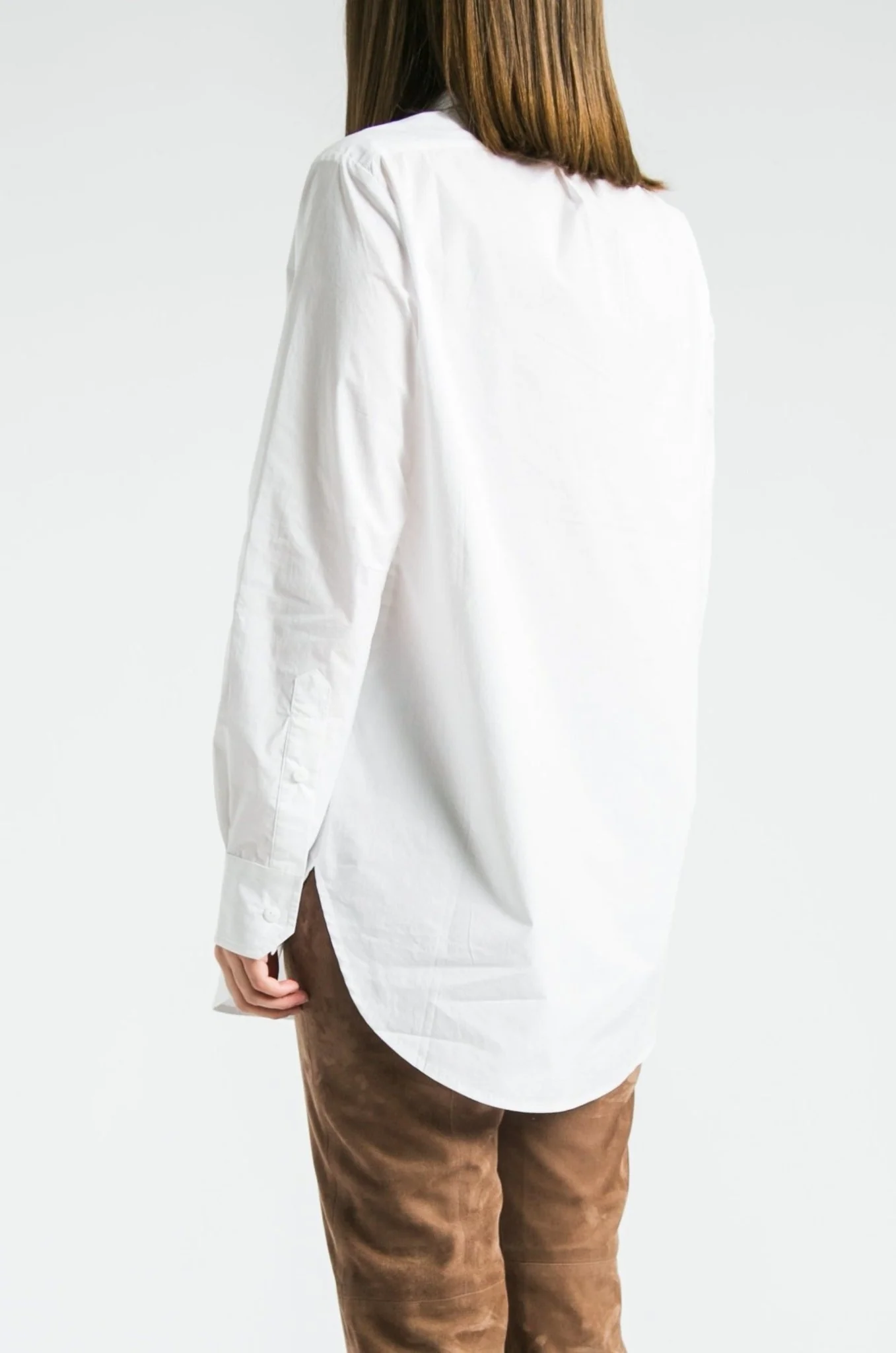 RAGUSA ROUNDED COLLARED SHIRT IN COTTON STRETCH - Image 4