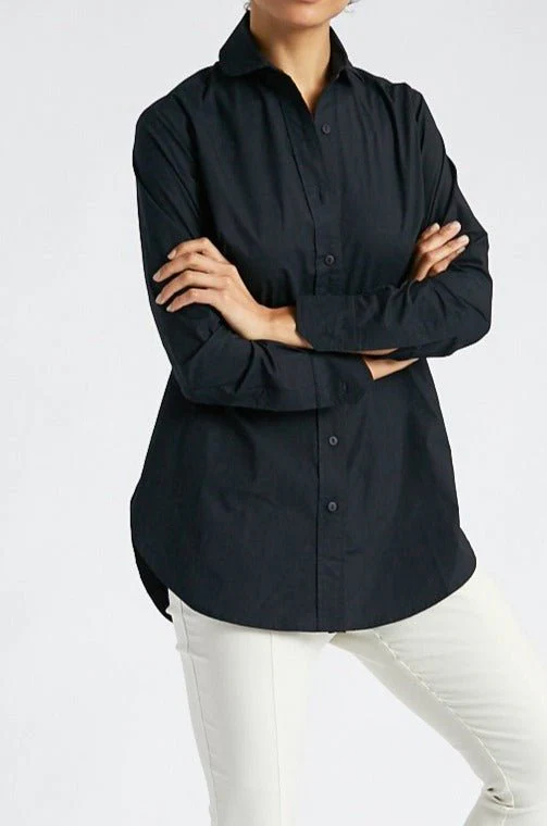 RAGUSA ROUNDED COLLARED SHIRT IN COTTON STRETCH - Image 6