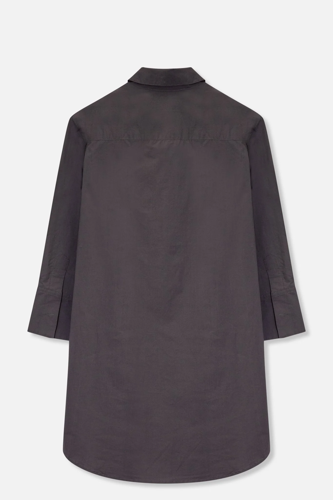 SARLA LONG BUTTON DOWN SHIRT IN ITALIAN  POPLIN - Image 4