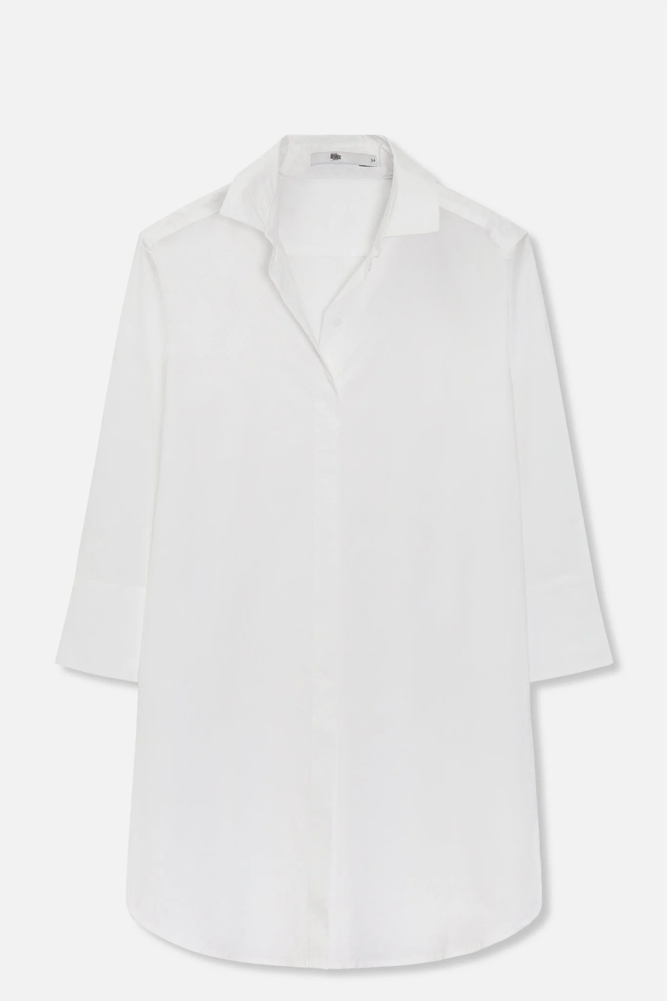SARLA LONG BUTTON DOWN SHIRT IN ITALIAN  POPLIN - Image 5