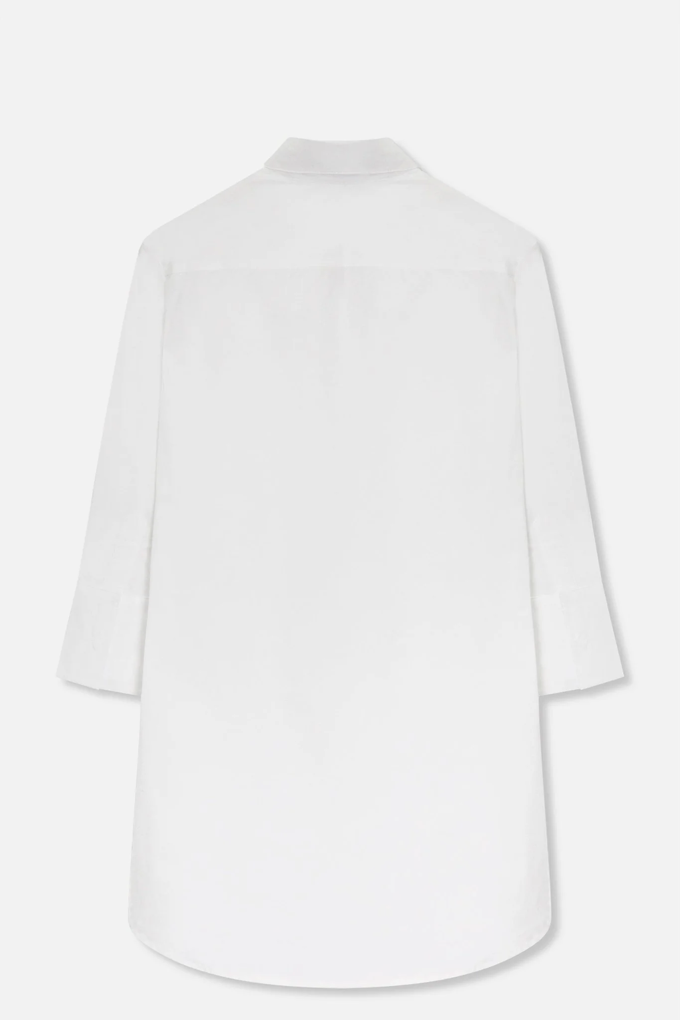 SARLA LONG BUTTON DOWN SHIRT IN ITALIAN  POPLIN - Image 7