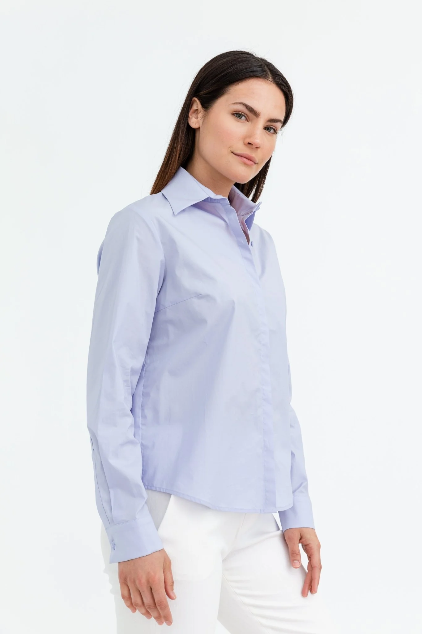 VIA SHIRT IN ITALIAN STRETCH POPLIN - Image 4