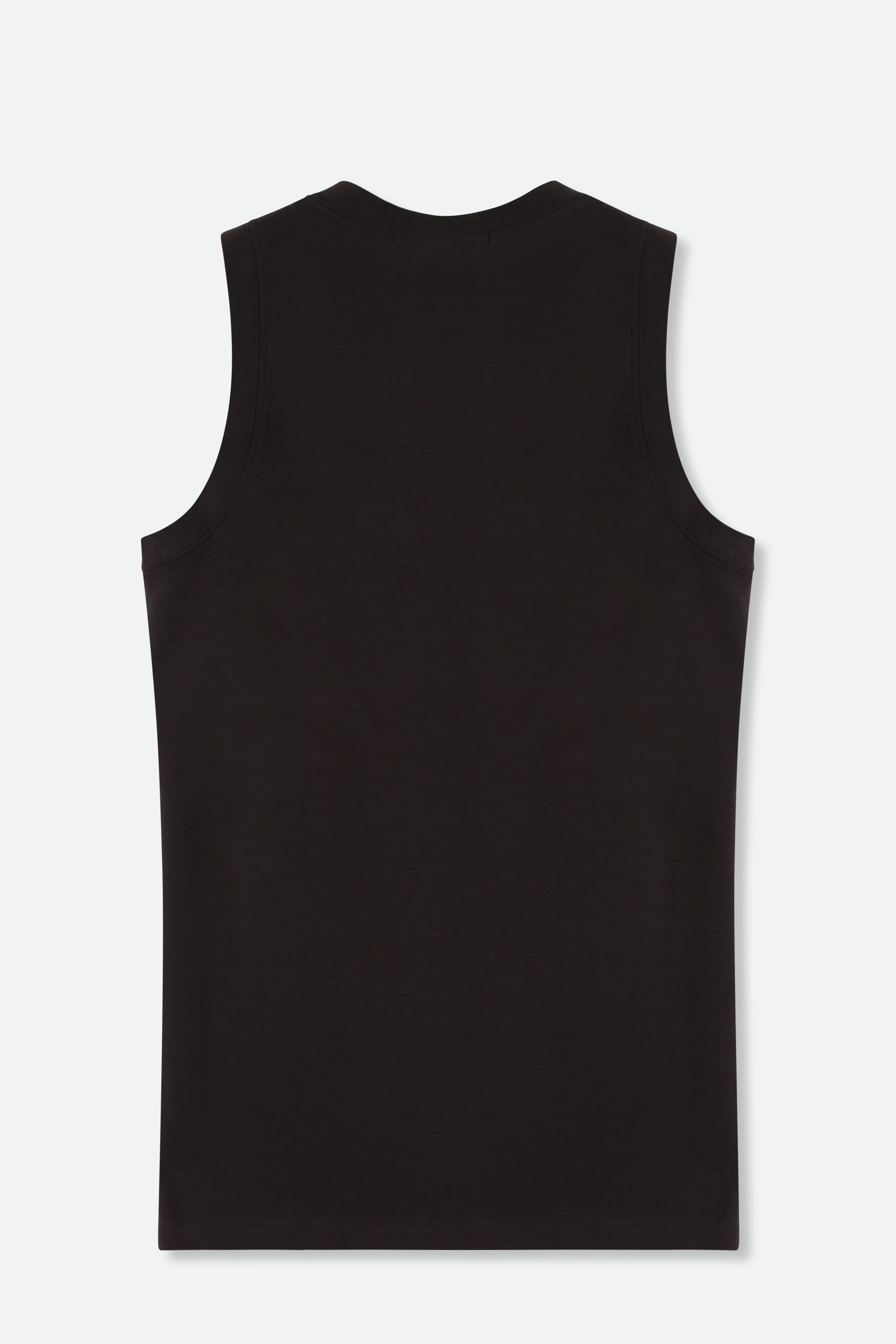 TUNIC LENGTH MUSCLE TANK IN PIMA COTTON STRETCH - FINAL FEW FIT SIZE 12 - Image 4