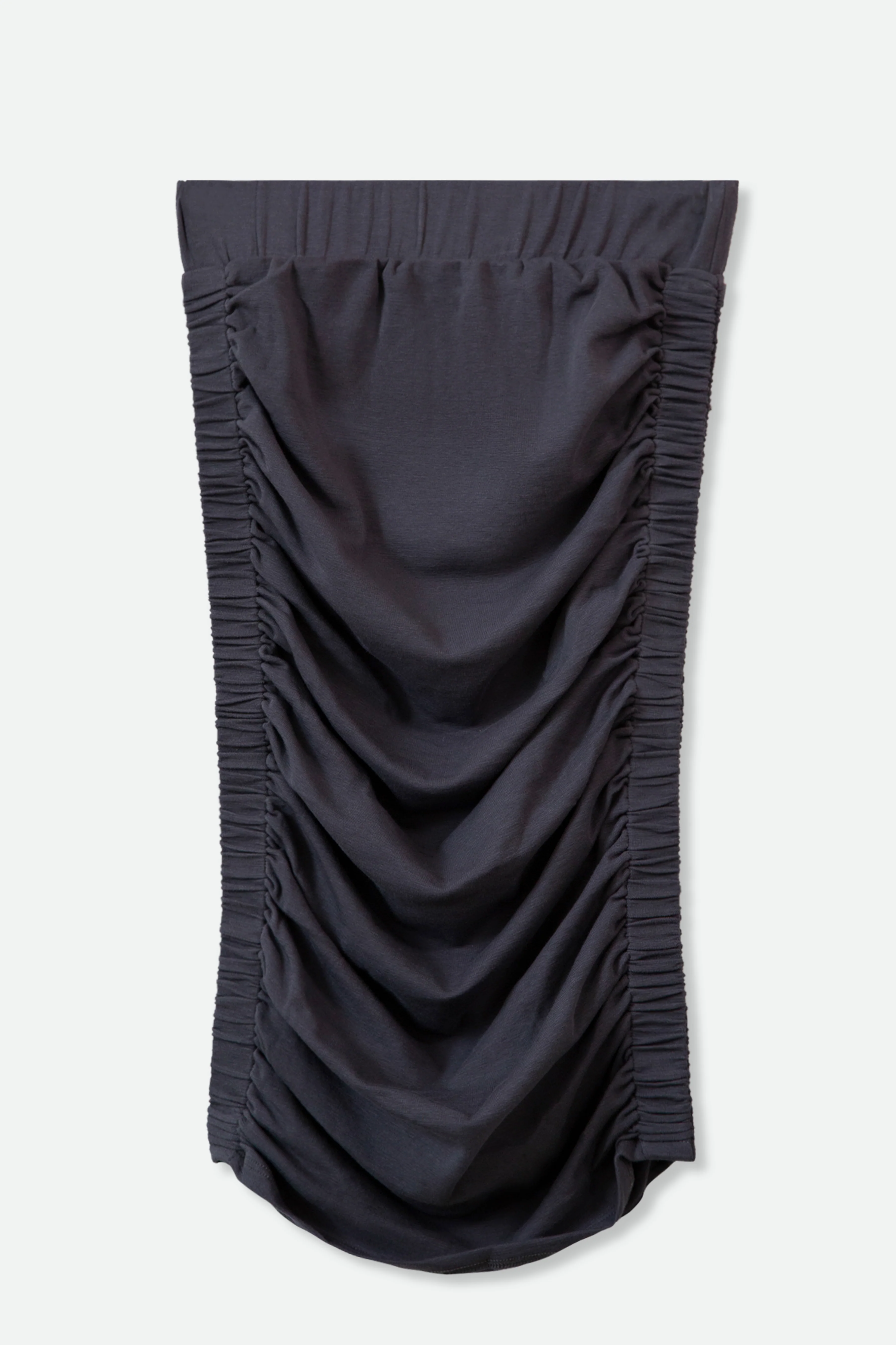 SIDE RUCHED SKIRT IN PIMA COTTON STRETCH - FINAL FEW SIZES 0-6 - Image 3