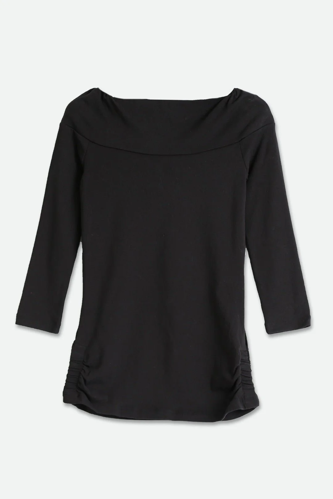OFF SHOULDER 3/4 SLEEVE TOP IN PIMA COTTON STRETCH