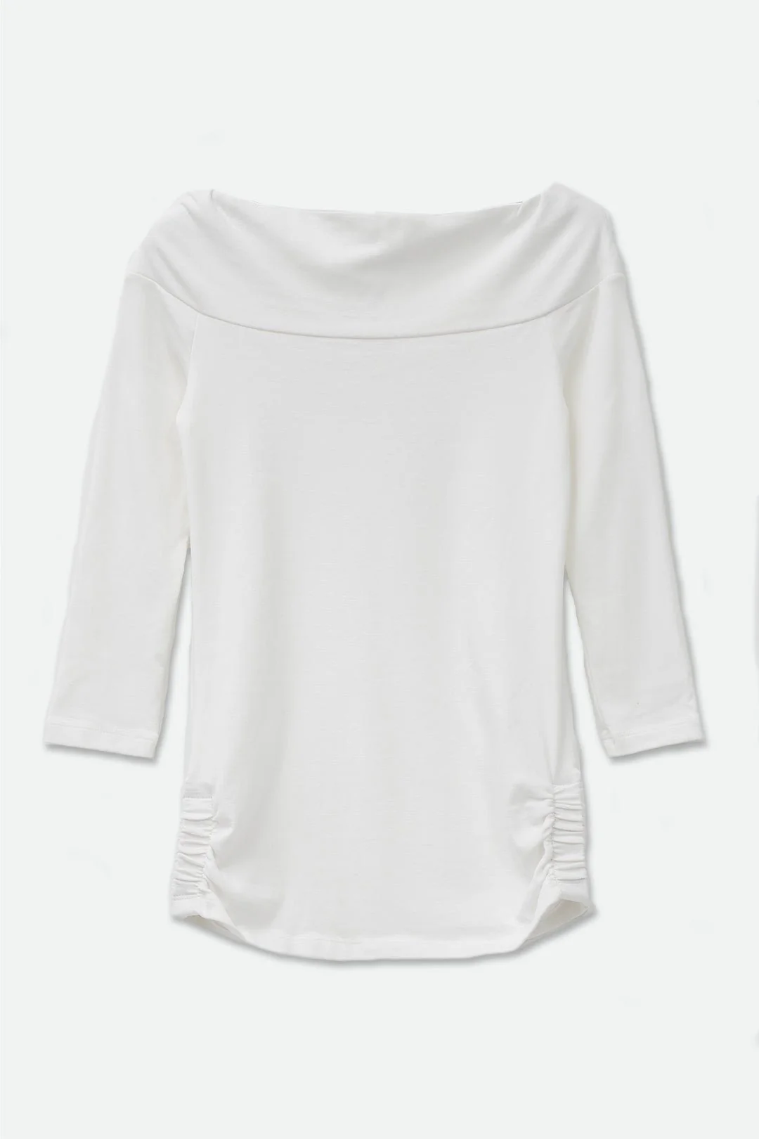 OFF SHOULDER 3/4 SLEEVE TOP IN PIMA COTTON STRETCH - Image 3