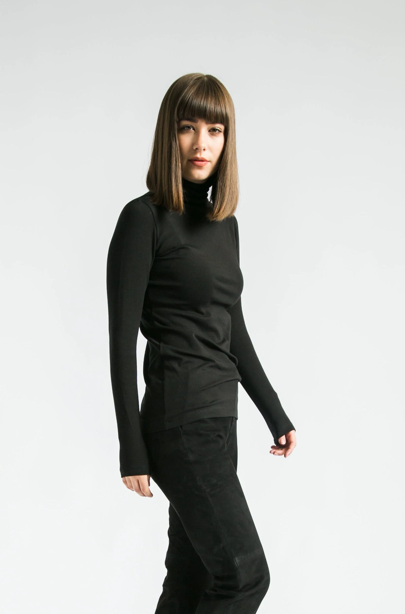 LONG SLEEVE HIGH NECK IN PIMA COTTON - FINAL FEW - Image 3
