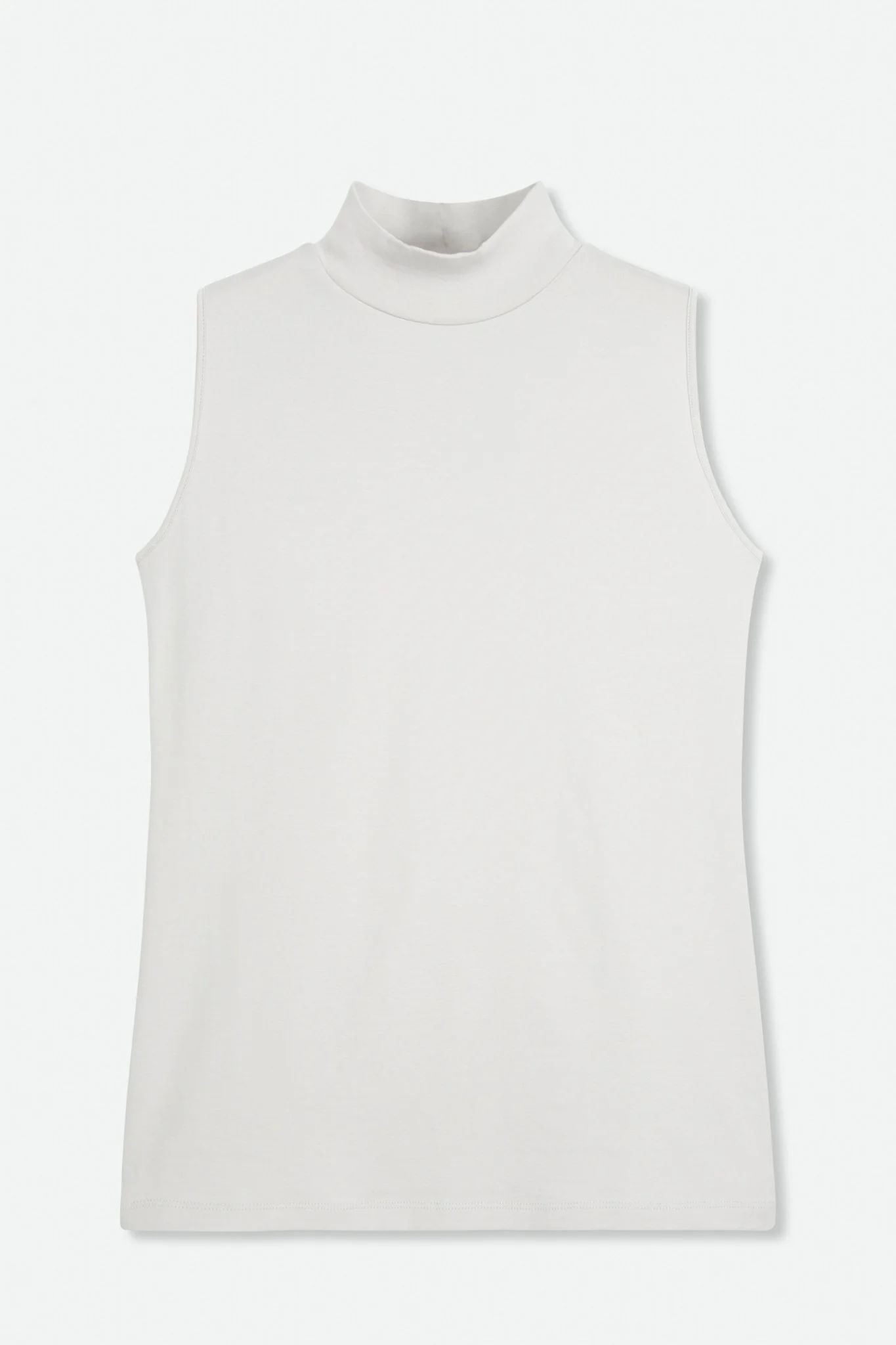 SLEEVELESS HIGH NECK IN PIMA COTTON STRETCH - Image 3