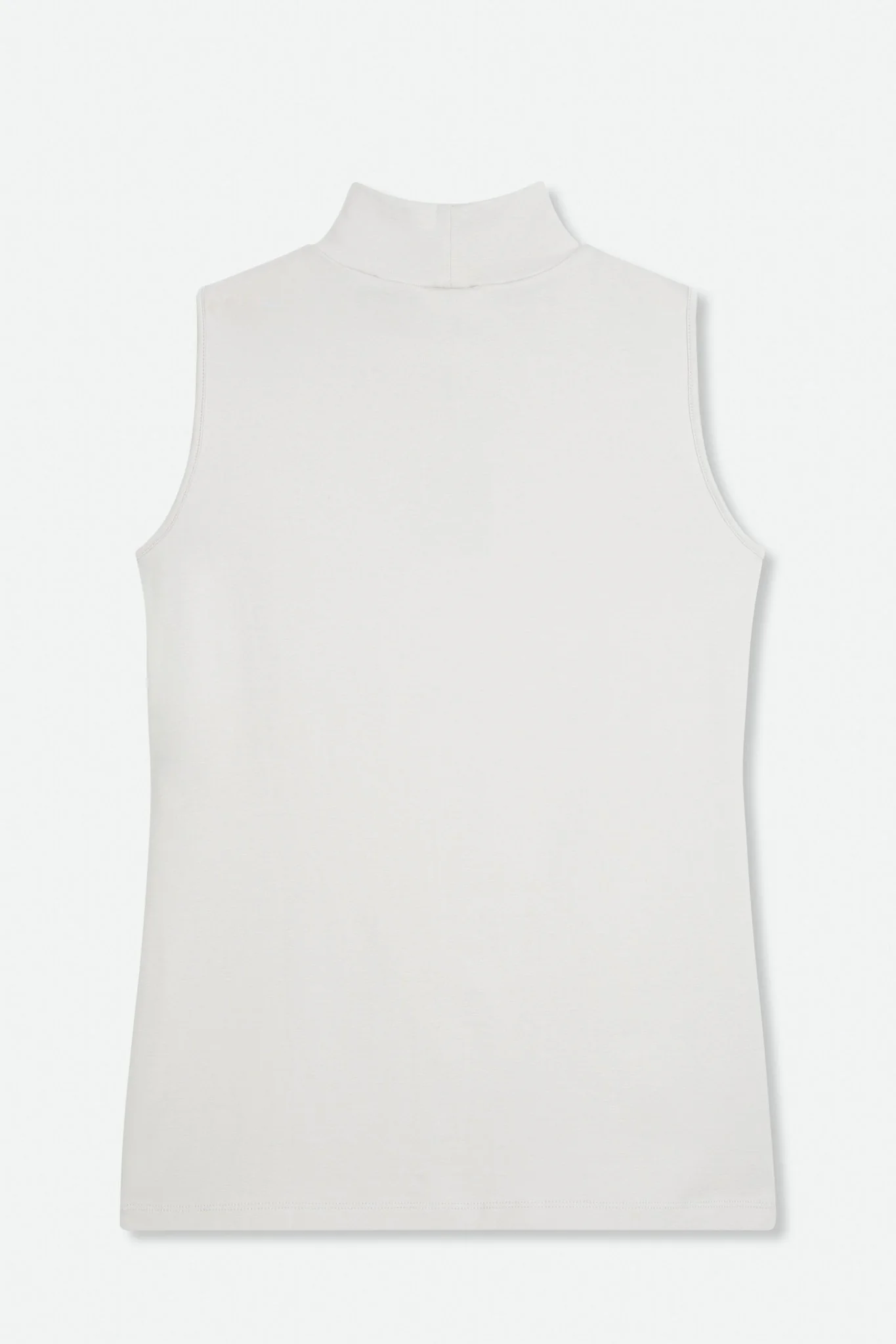 SLEEVELESS HIGH NECK IN PIMA COTTON STRETCH - Image 4