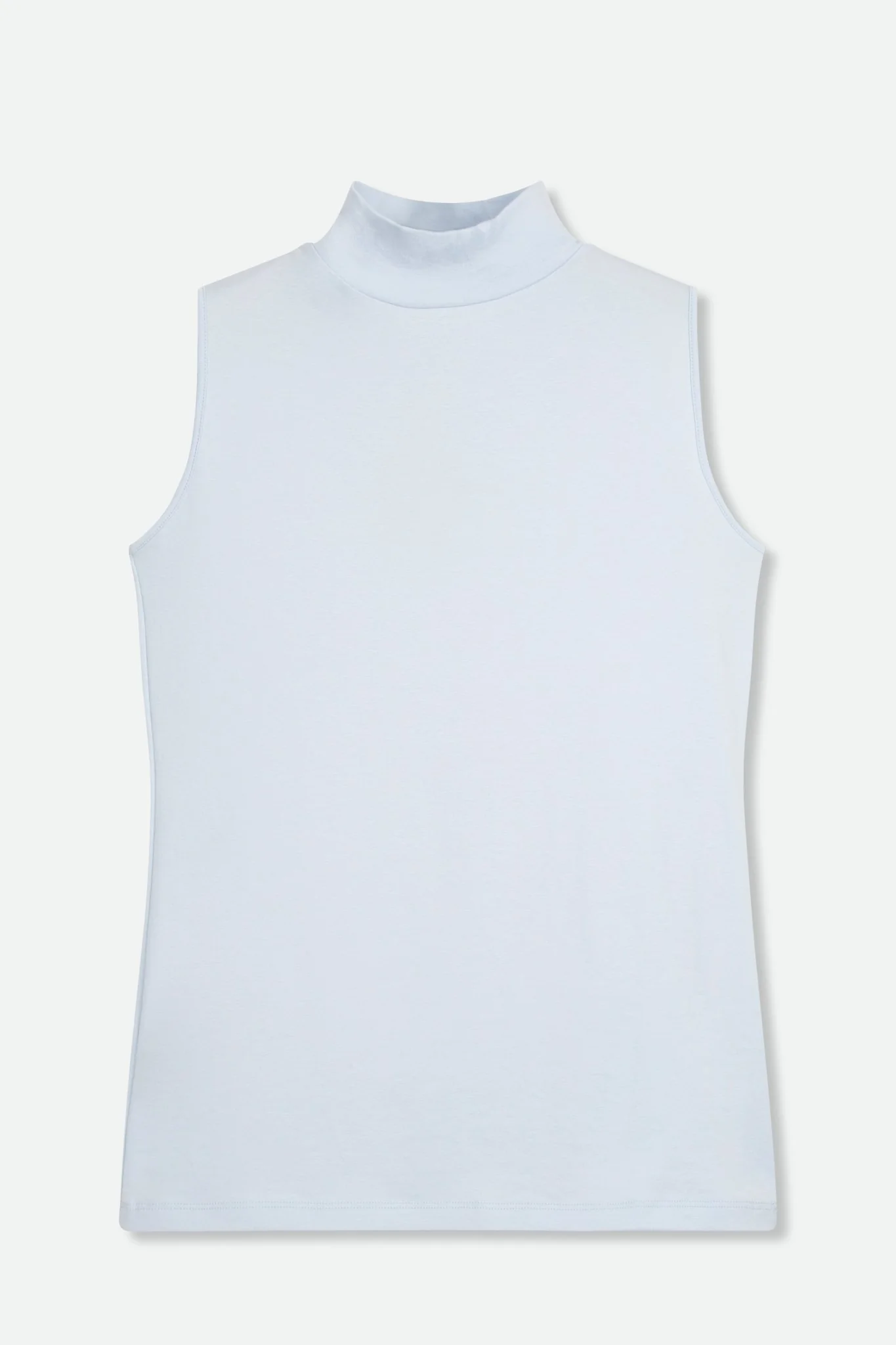 SLEEVELESS HIGH NECK IN PIMA COTTON STRETCH - Image 5