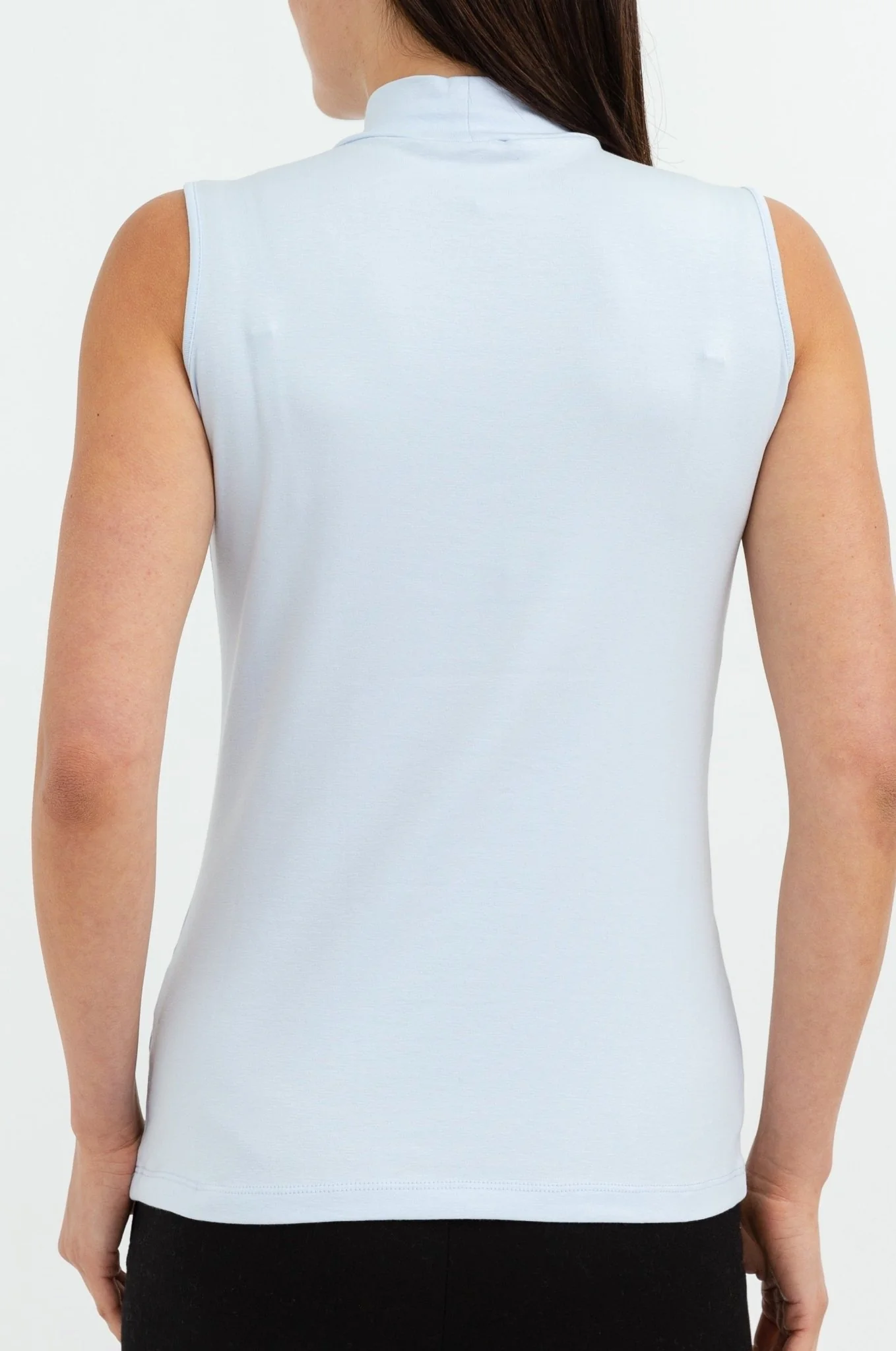 SLEEVELESS HIGH NECK IN PIMA COTTON STRETCH - Image 7