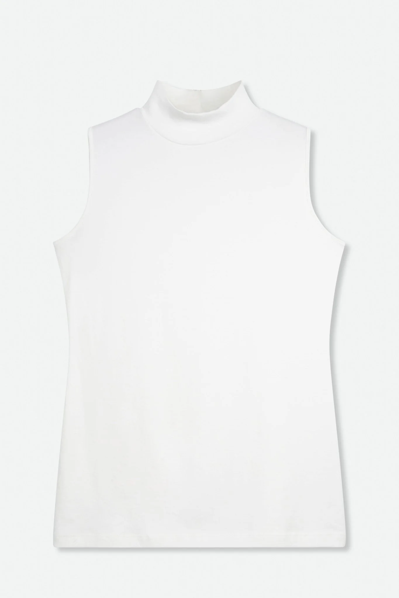 SLEEVELESS HIGH NECK IN PIMA COTTON STRETCH - Image 8