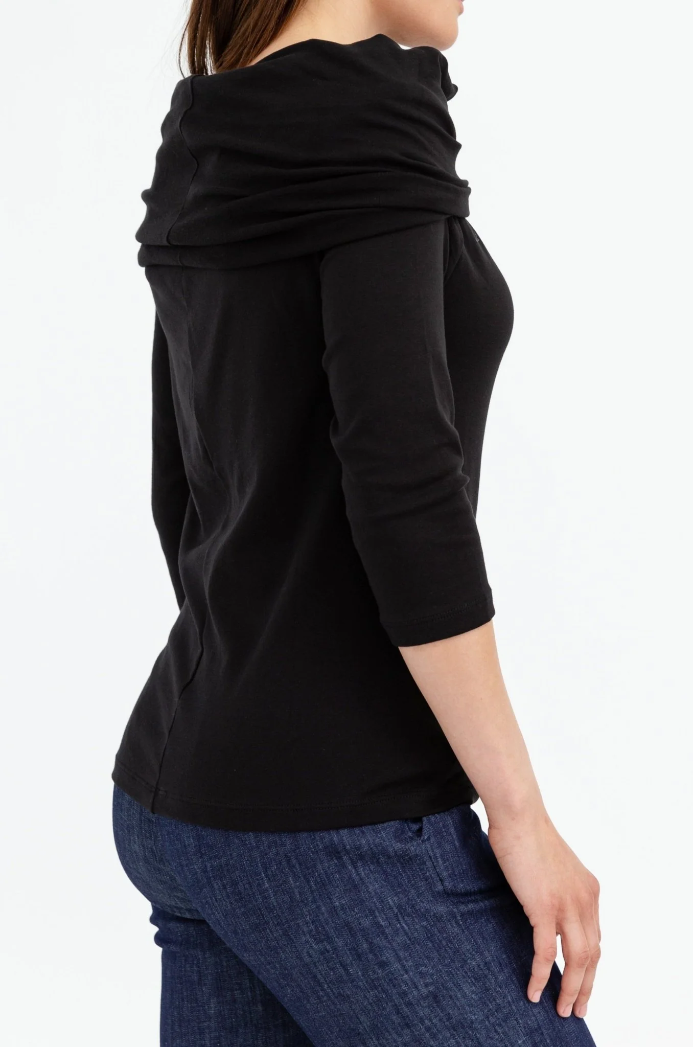 COWL SHOULDER TOP IN PIMA COTTON STRETCH - Image 7