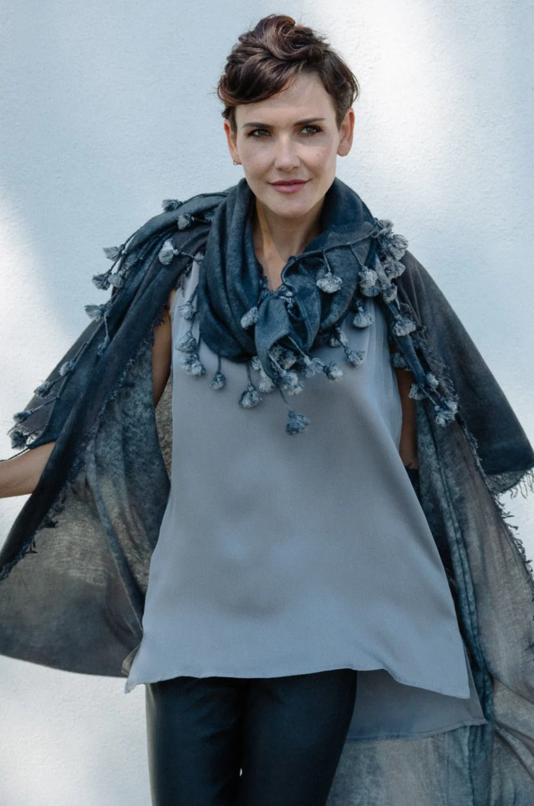 ALENA TANK IN STRETCH SILK DOUBLE GEORGETTE - Image 3
