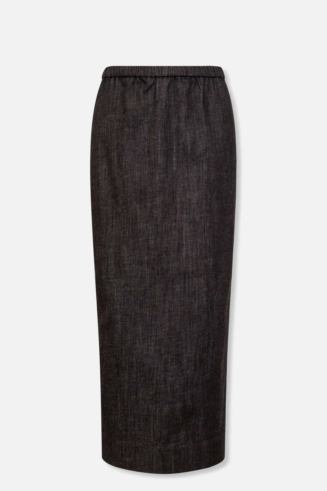 PISA LONG KICK PLEAT SKIRT IN STRETCH DENIM - Image 3