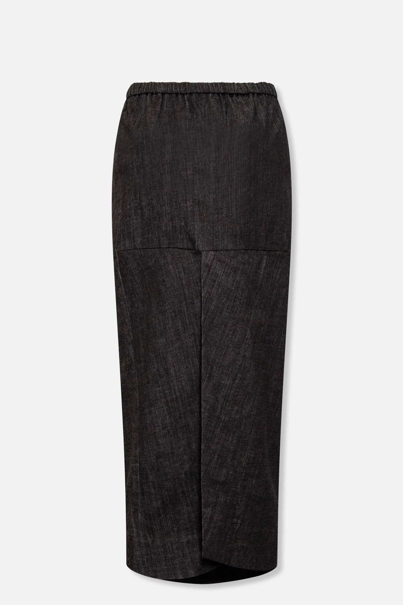 PISA LONG KICK PLEAT SKIRT IN STRETCH DENIM - Image 4