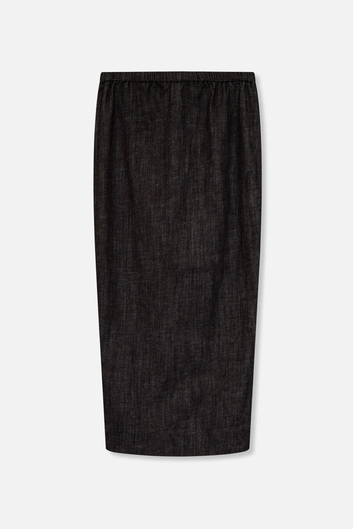 PISA LONG KICK PLEAT SKIRT IN STRETCH DENIM - Image 5
