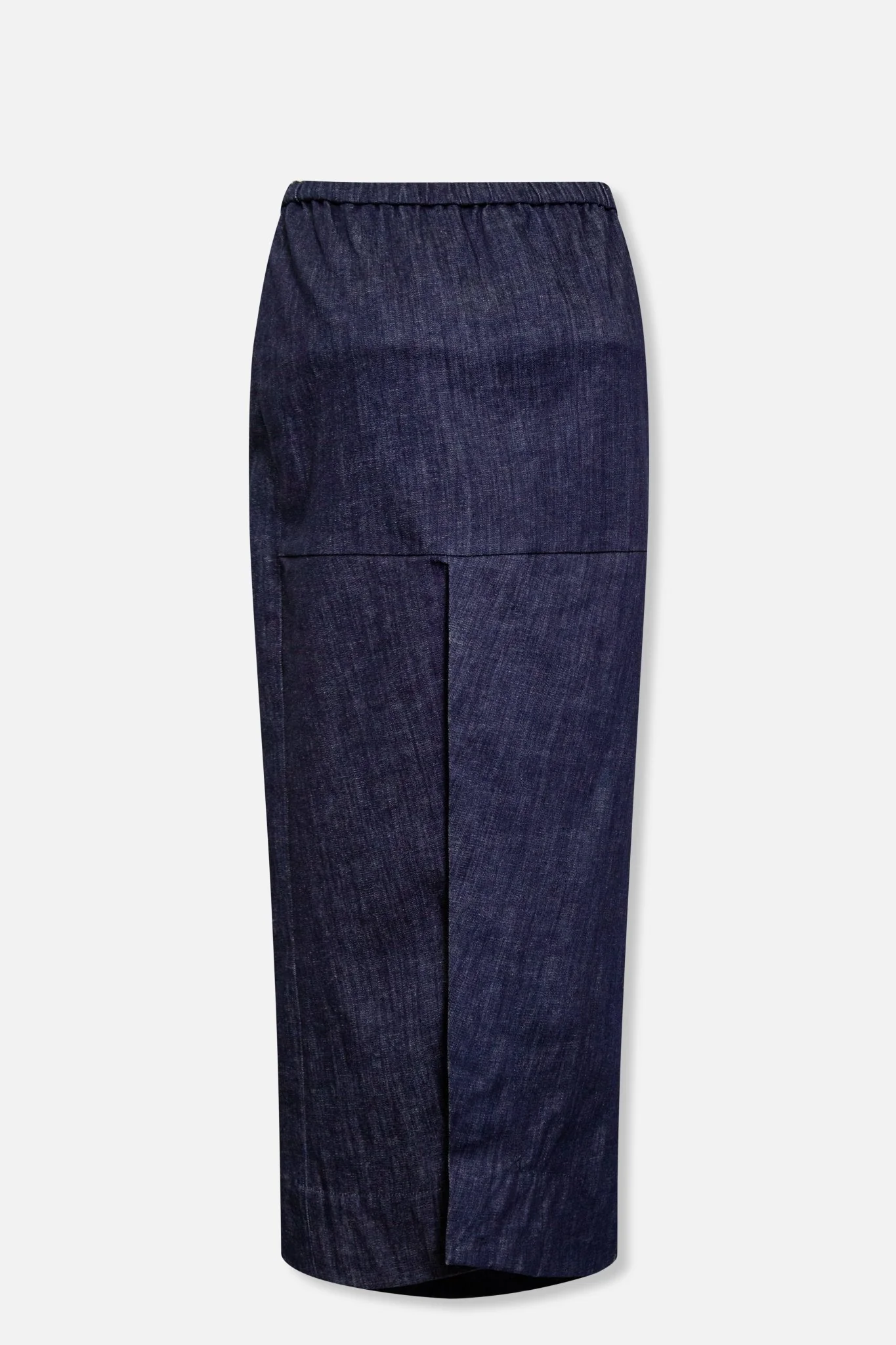 PISA LONG KICK PLEAT SKIRT IN STRETCH DENIM - Image 7