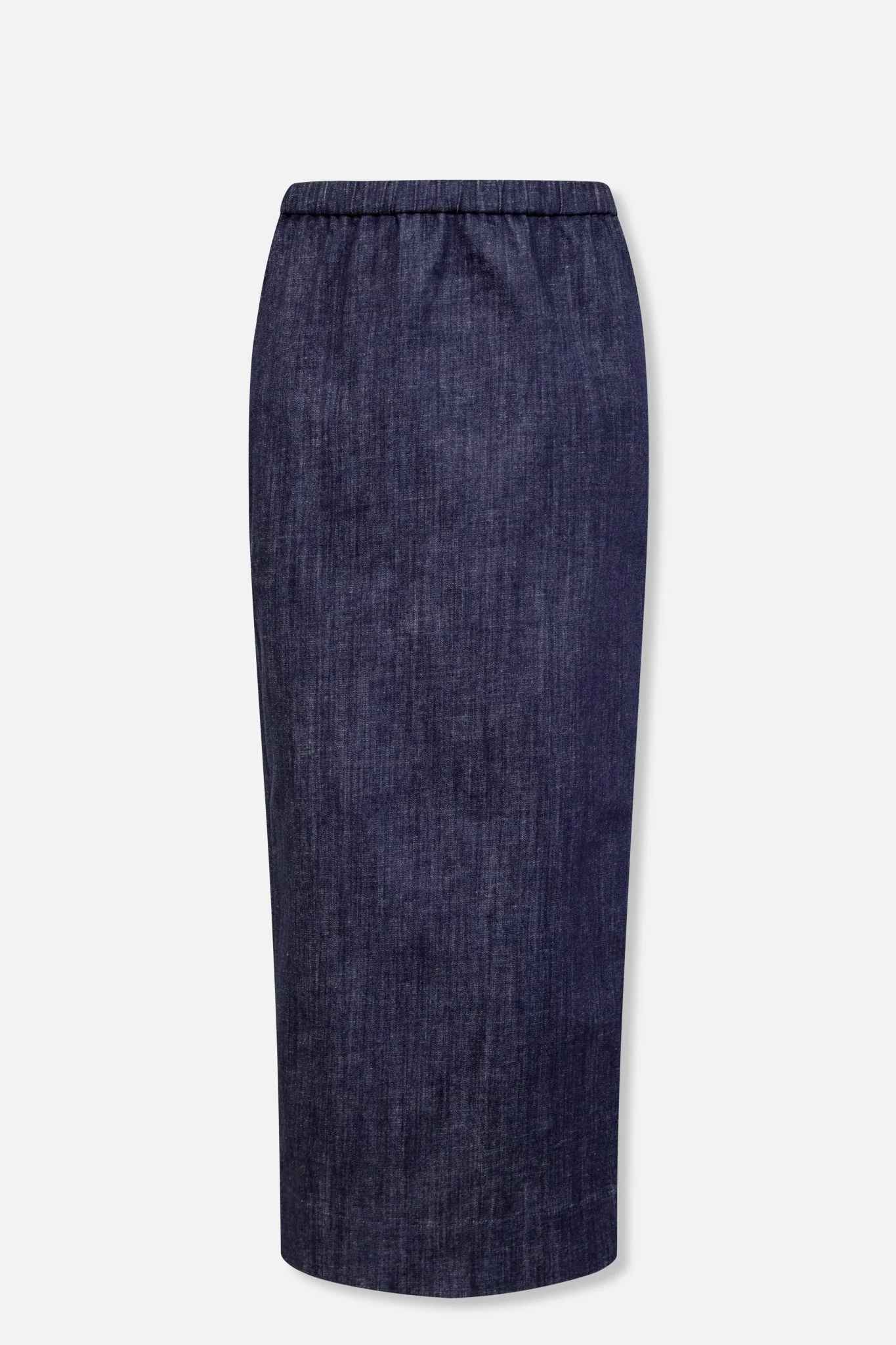 PISA LONG KICK PLEAT SKIRT IN STRETCH DENIM - Image 9