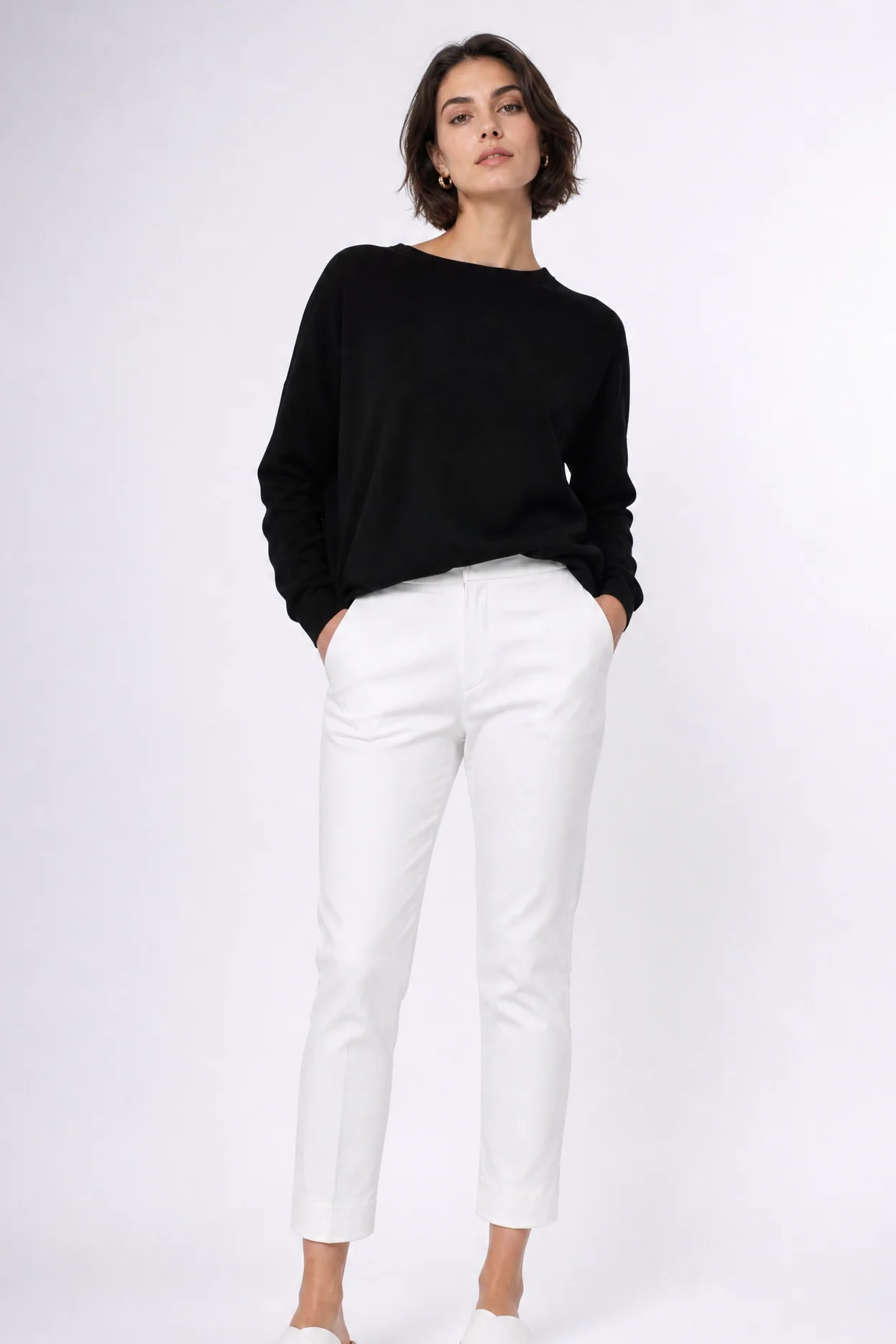 PEYTON ANGLE POCKET TROUSER IN STRETCH DENIM - Image 8
