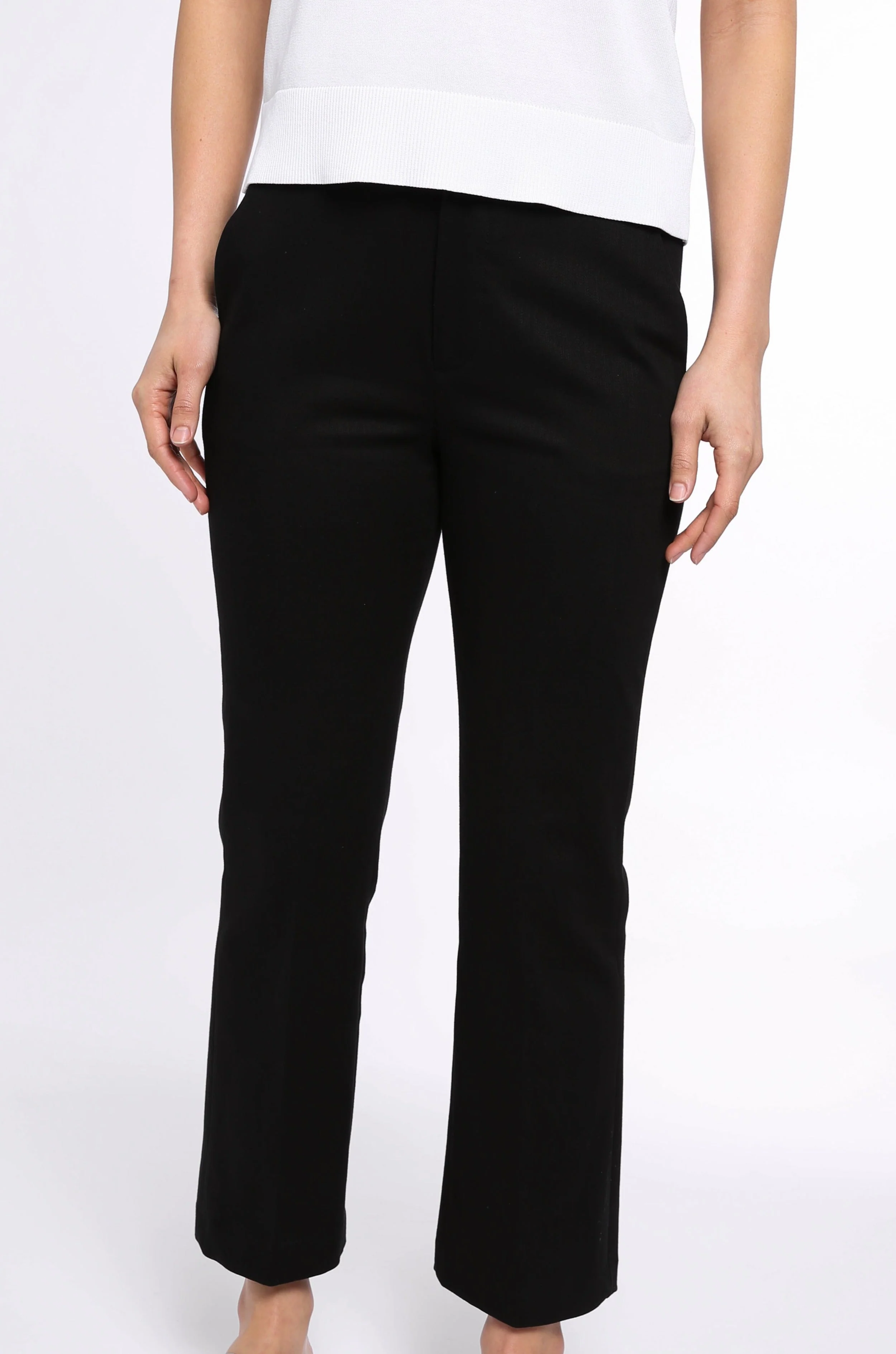 FLARE CROP-LENGTH TROUSER IN STRETCH COTTON DENIM - Image 5