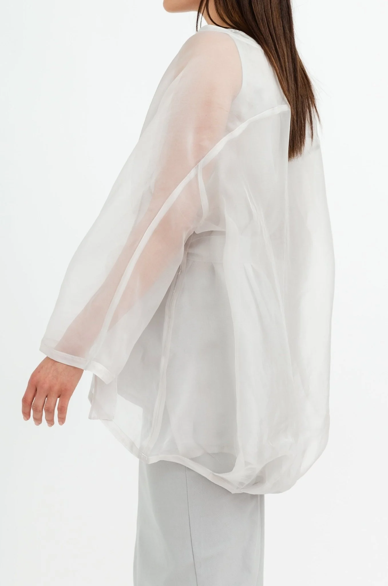 NIKKI COCOON BACK JACKET IN SILK ORGANZA - Image 2