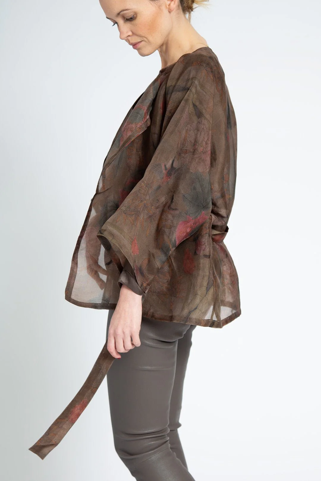 NIKKI COCOON BACK JACKET IN SILK ORGANZA - Image 4