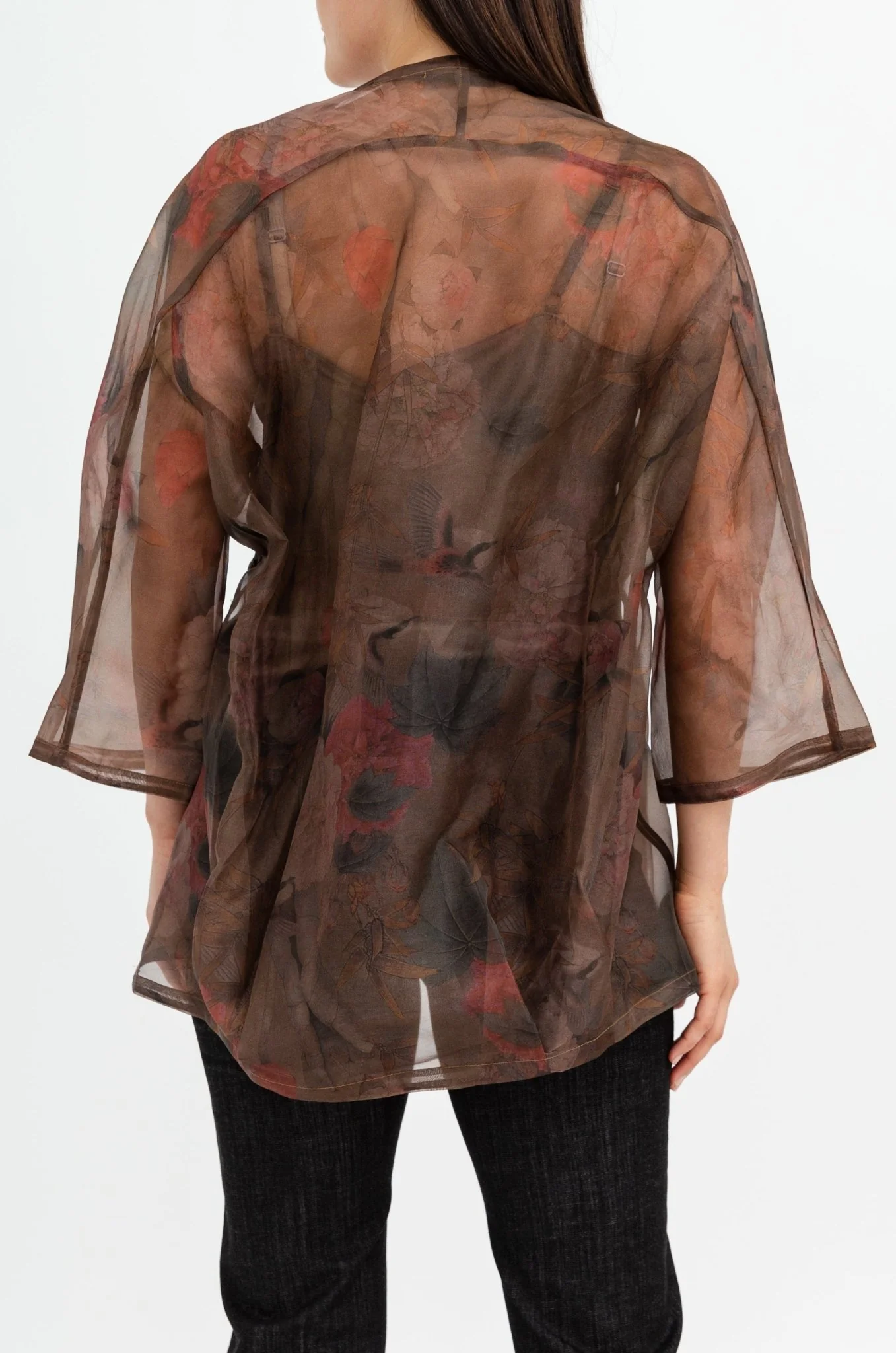 NIKKI COCOON BACK JACKET IN SILK ORGANZA - Image 6