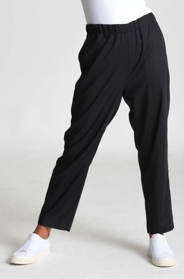 ELLE PULL-ON PANT IN ITALIAN STRETCH WOOL - Image 3