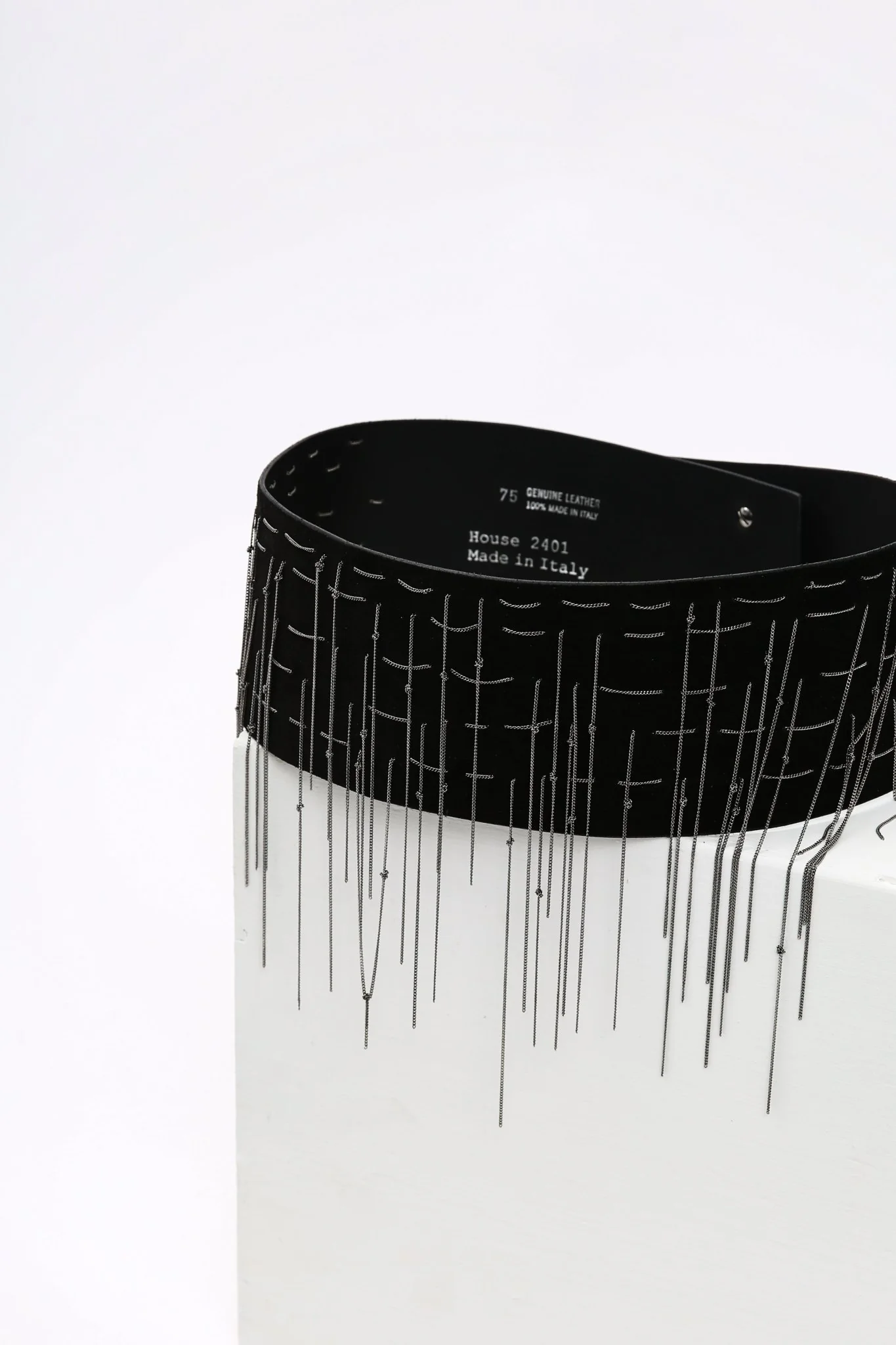 BARI ITALIAN BELT IN LEATHER AND METAL DETAILING - Image 5