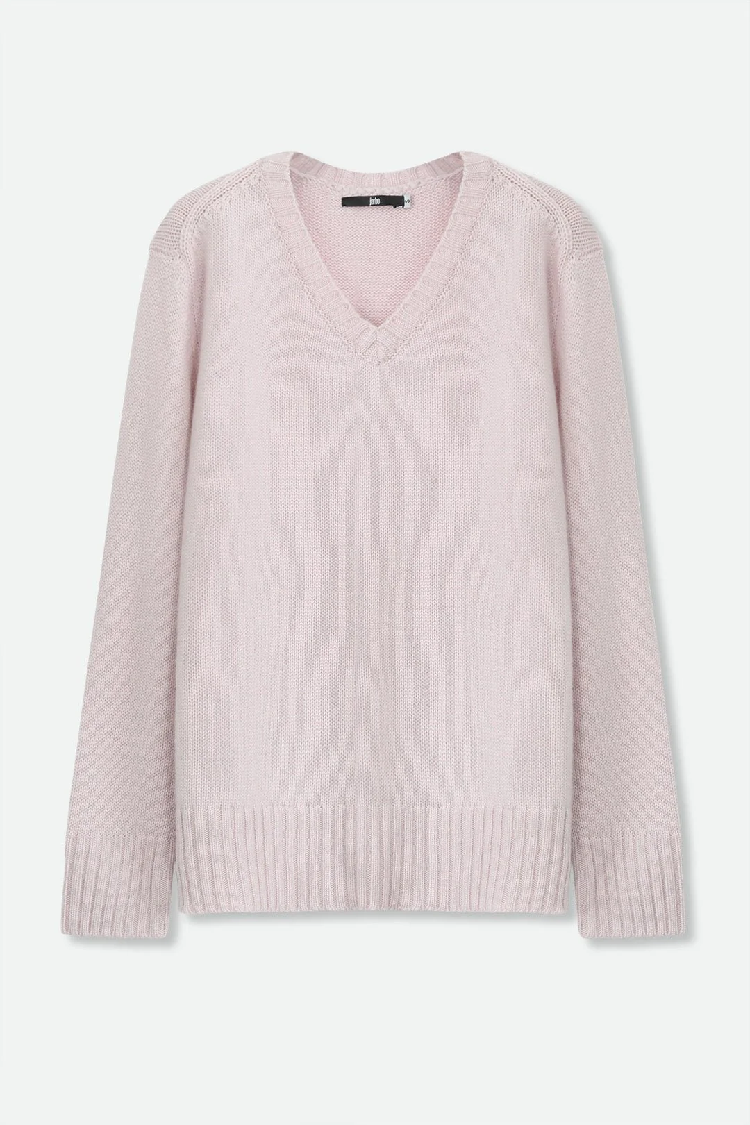 INVERNESS V NECK SWEATER IN CASHMERE MERINO 4 PLY KNIT - Image 3