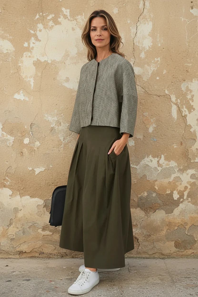 ADELAIDE IN BONOTTO LINEN BLEND FABRIC FROM ITALY - Image 2