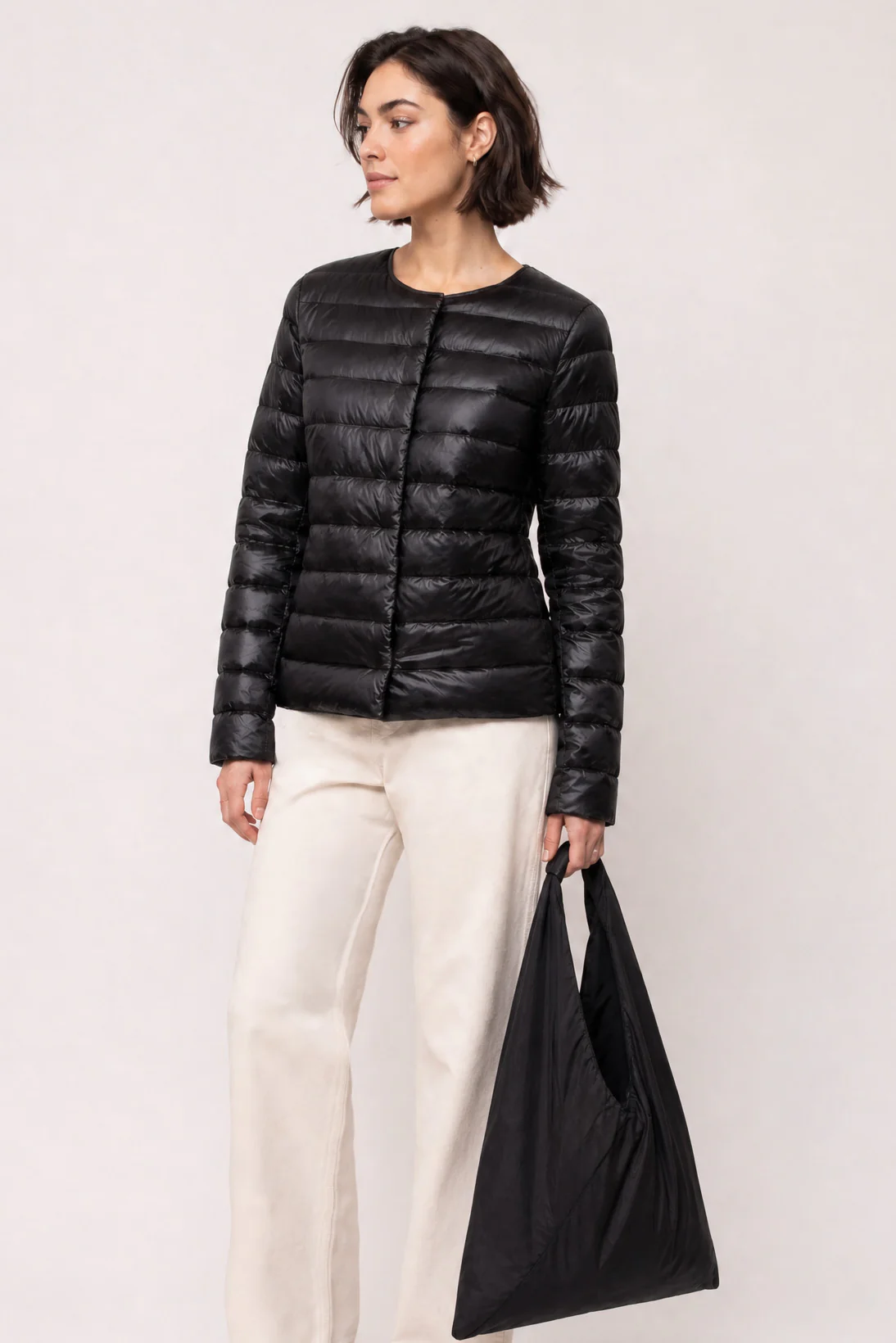 THE GALLERY TOTE QUILTED WITH LEATHER DETAIL - Image 22
