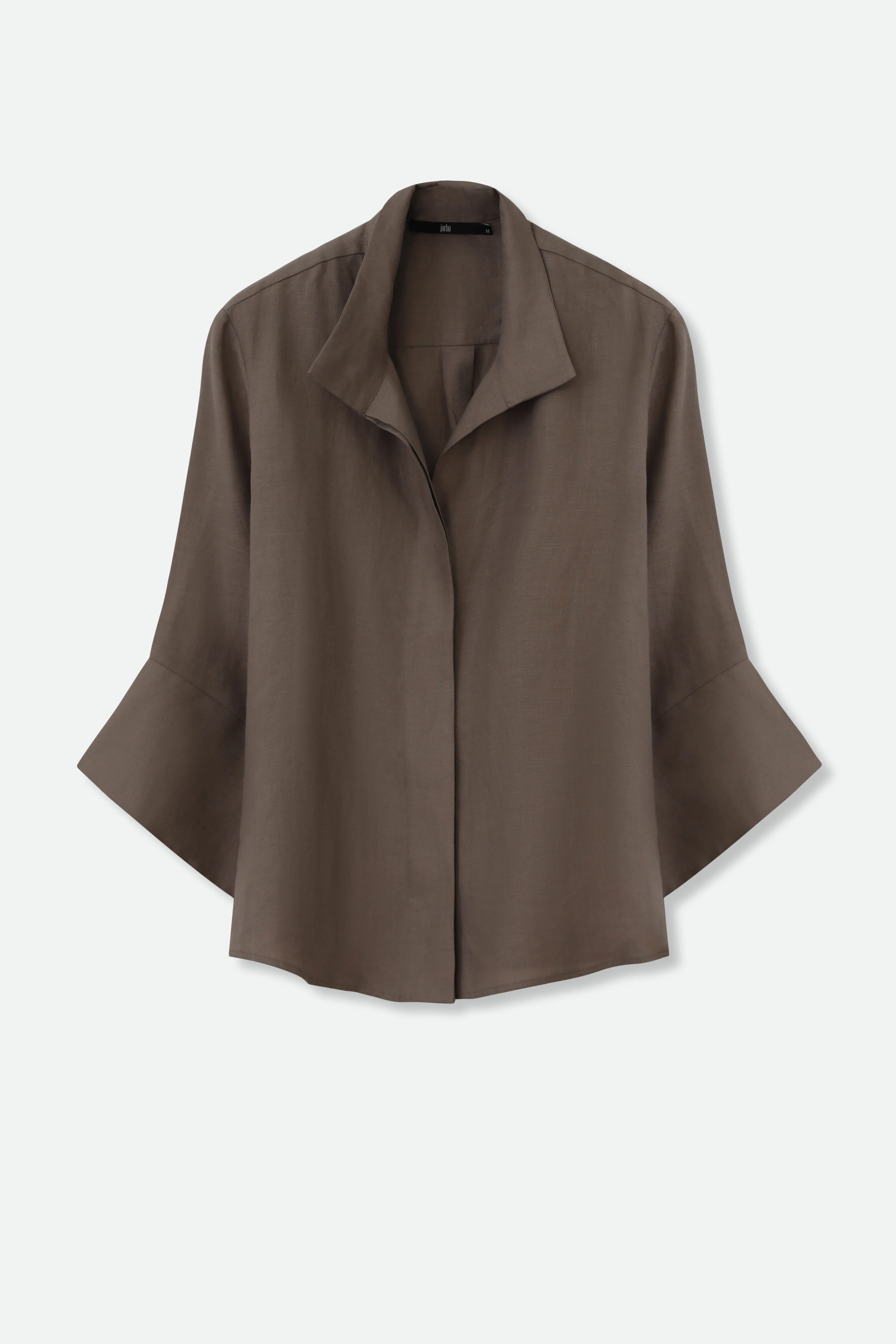 SANDRINE WIDE-CUFF SHIRT IN ITALIAN LINEN - Image 10