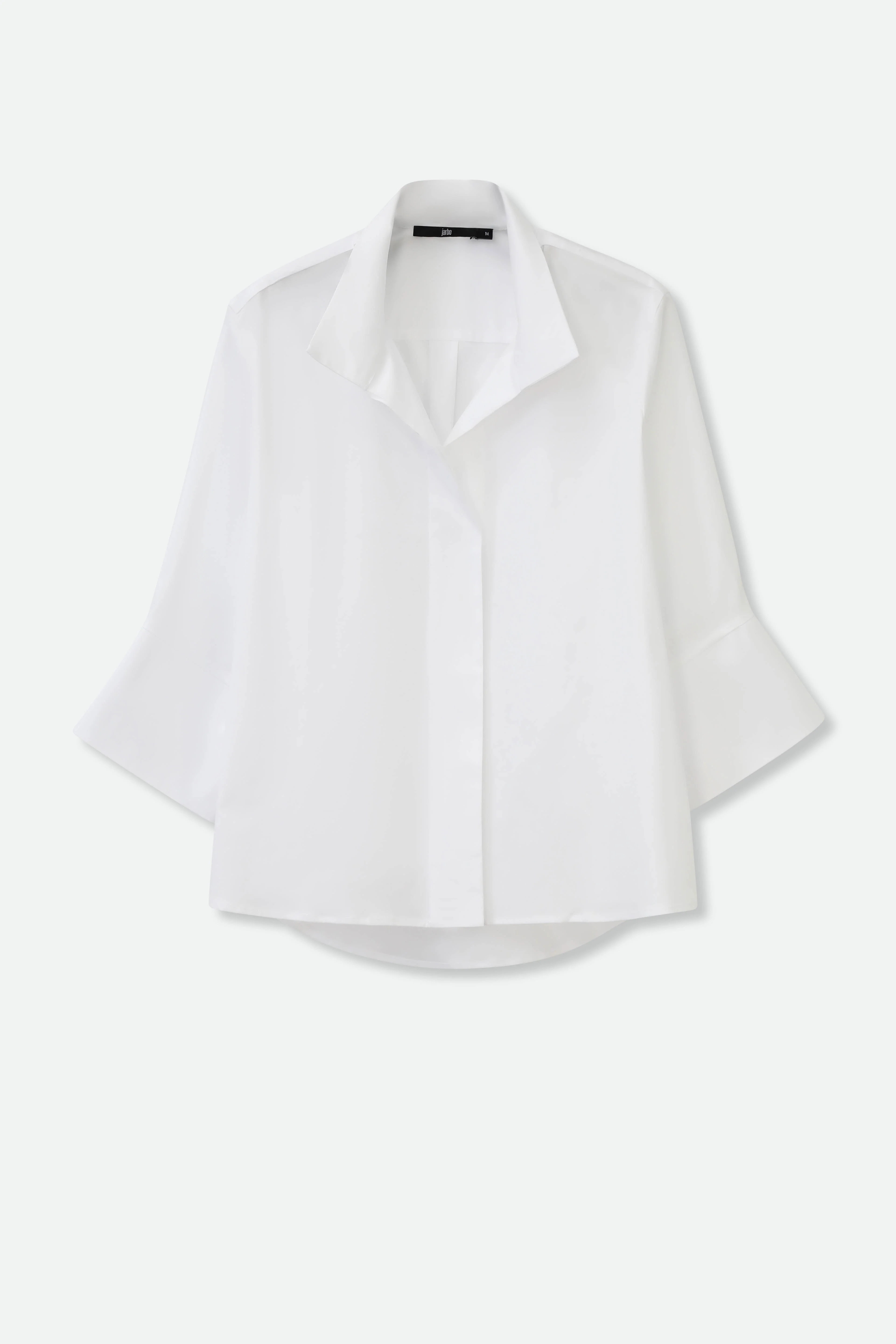 SANDRINE WIDE-CUFF SHIRT IN ITALIAN COTTON POPLIN - Image 8