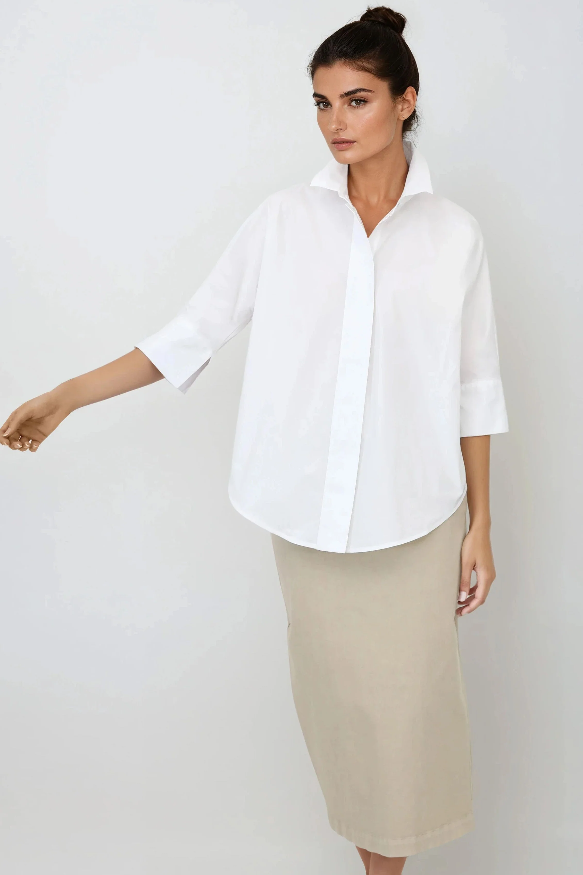 SAHANA DOLMAN SHIRT IN COTTON POPLIN - Image 12
