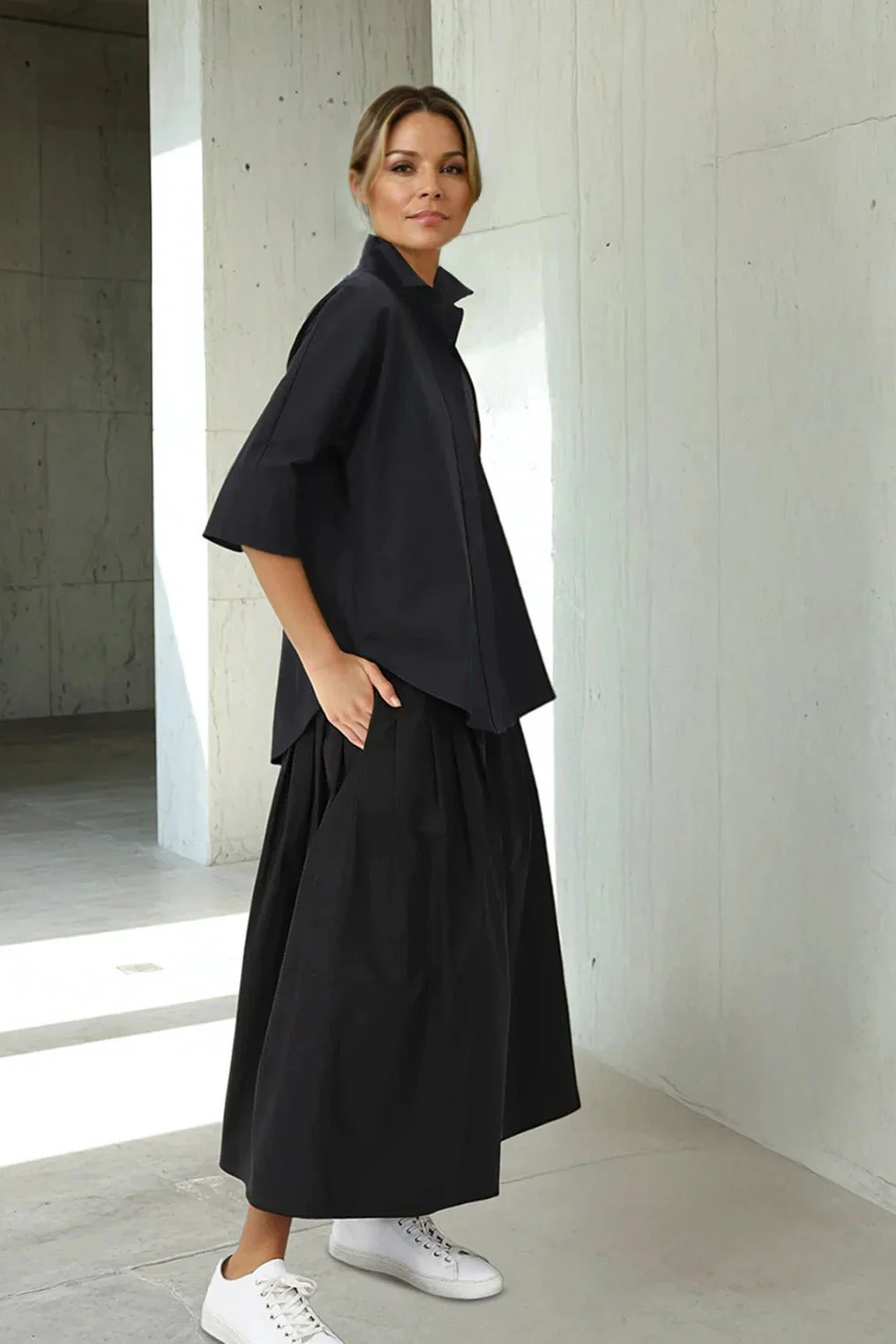SAHANA DOLMAN SHIRT IN COTTON POPLIN - Image 19