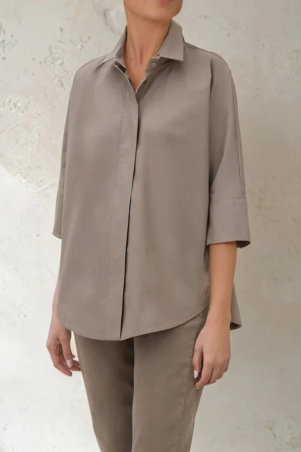 SAHANA DOLMAN SHIRT IN COTTON POPLIN - Image 24
