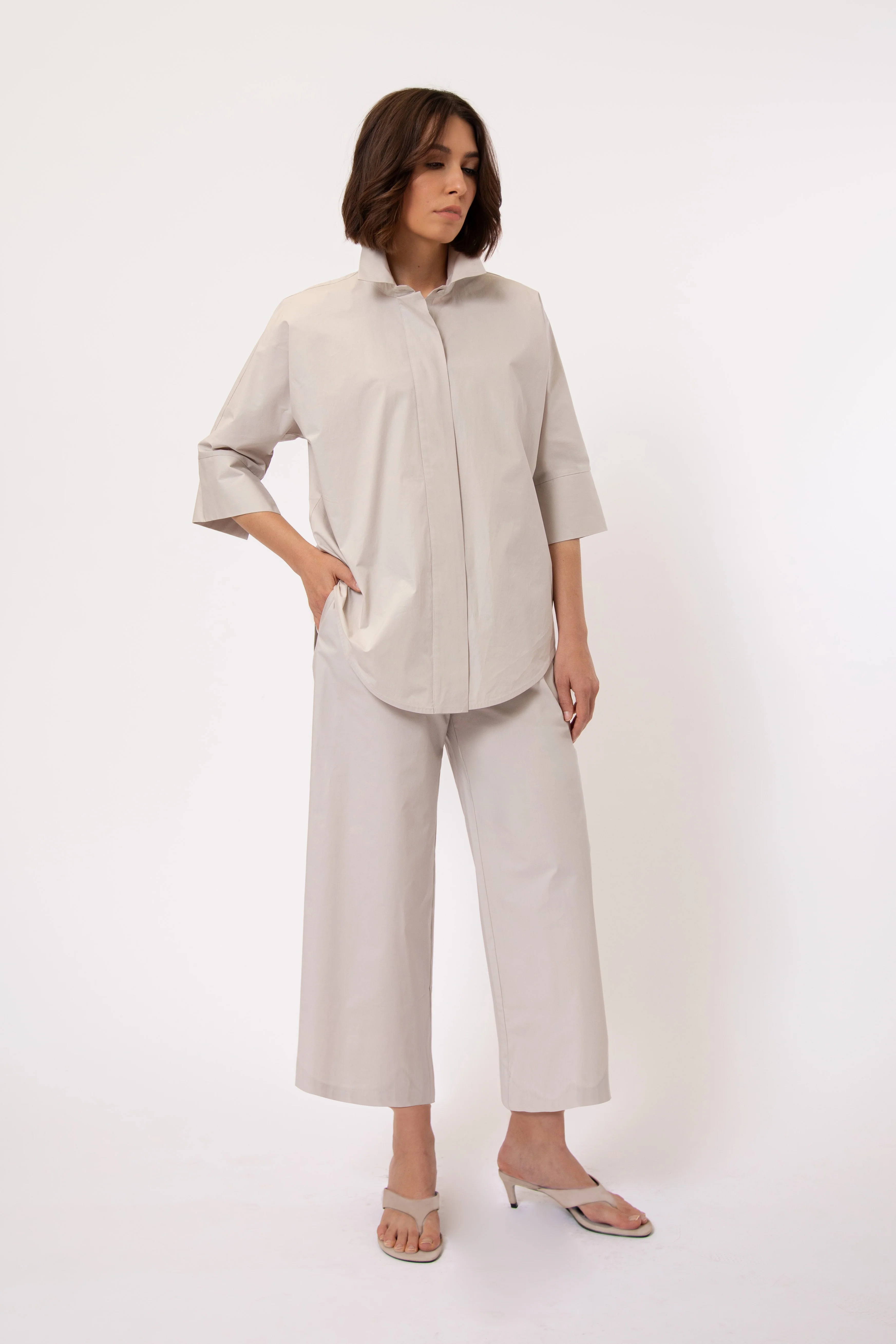 SAHANA DOLMAN SHIRT IN COTTON POPLIN - Image 5