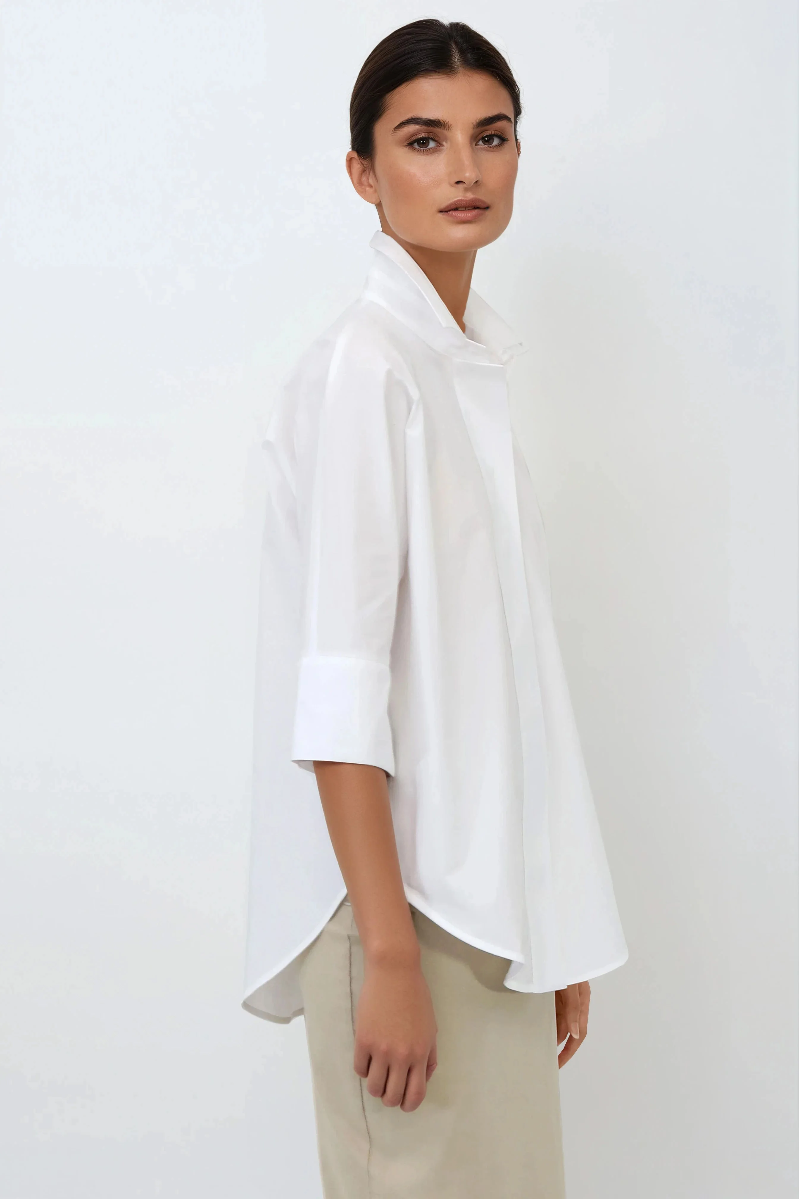 SAHANA DOLMAN SHIRT IN COTTON POPLIN - Image 8