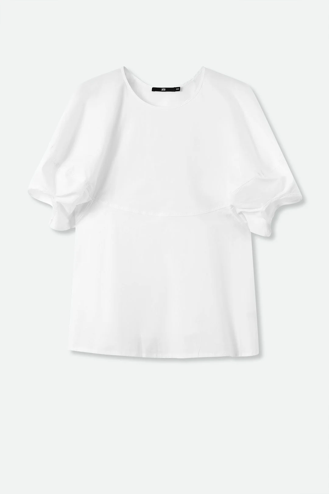 CERCHI SHORT SLEEVE BLOUSE IN ITALIAN COTTON