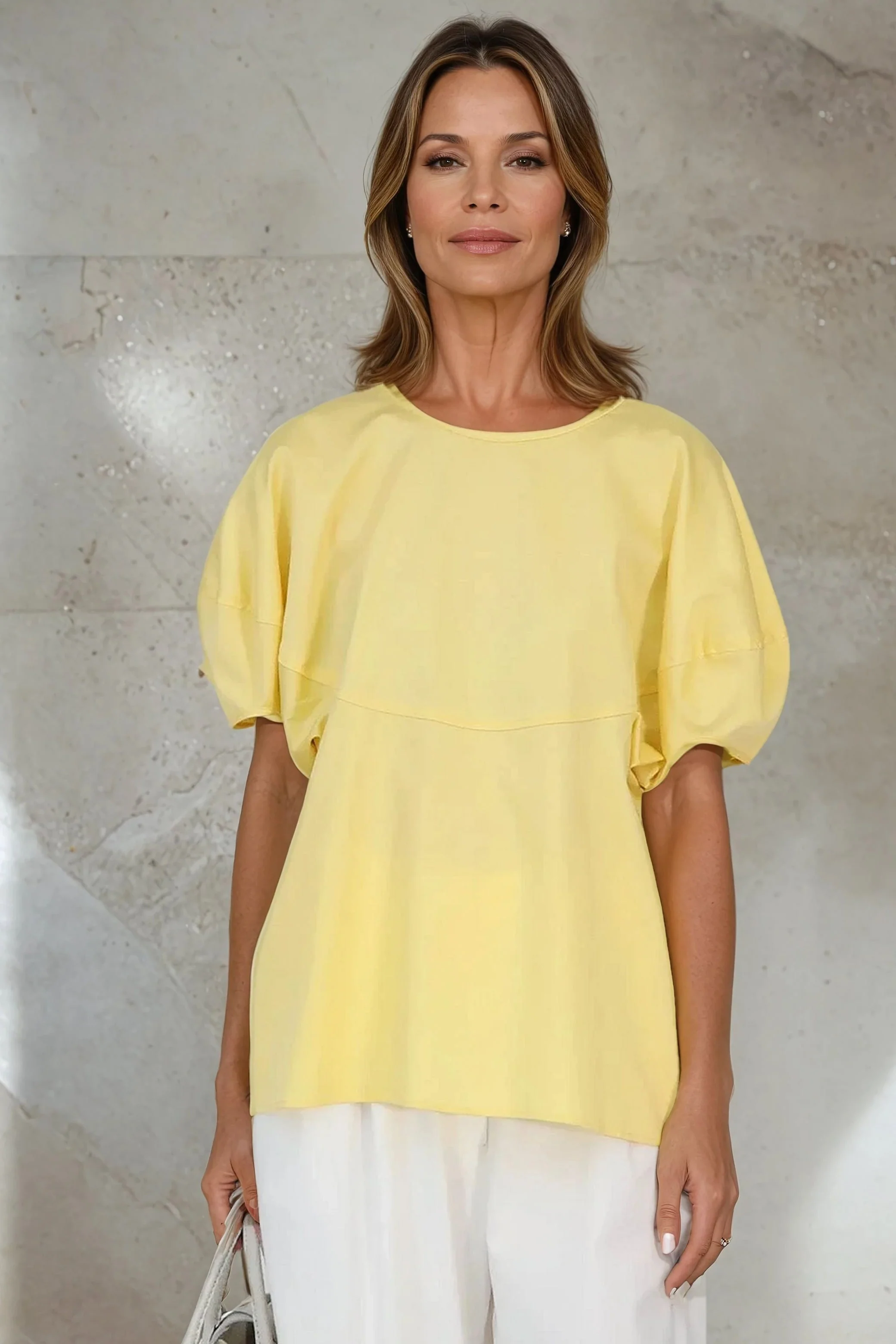CERCHI SHORT SLEEVE BLOUSE IN ITALIAN COTTON - Image 2