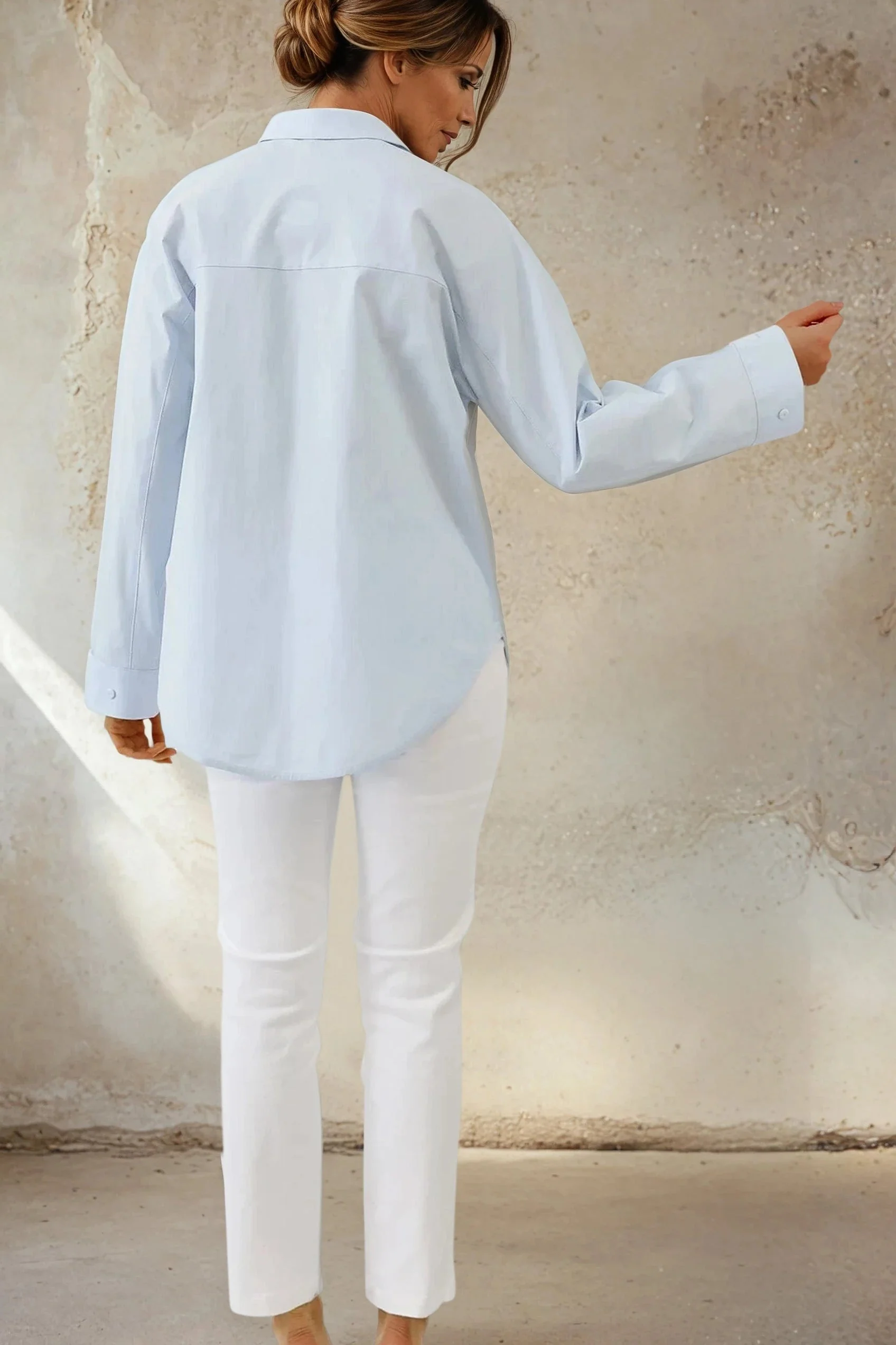 MARY DOLMAN SHIRT IN ITALIAN COTTON STRETCH - Image 8