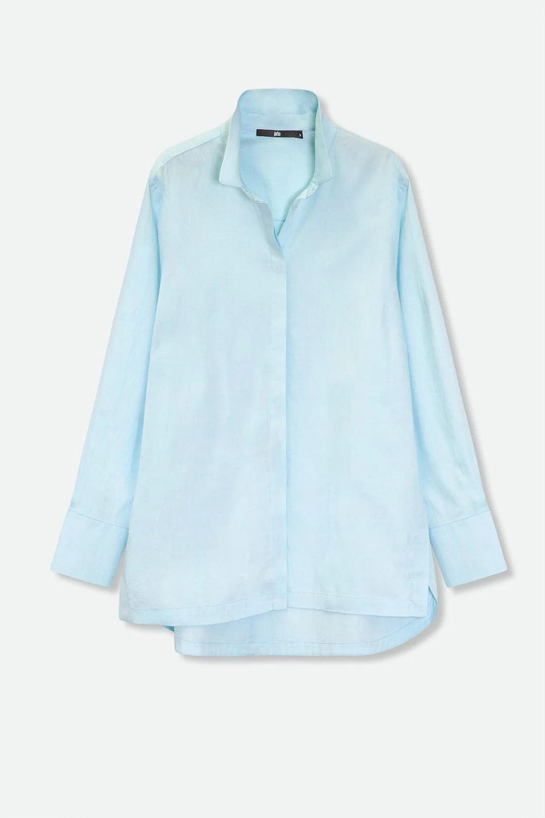 BETTE SHIRT IN 100% ITALIAN COTTON CYPRESS LIGHT BLUE