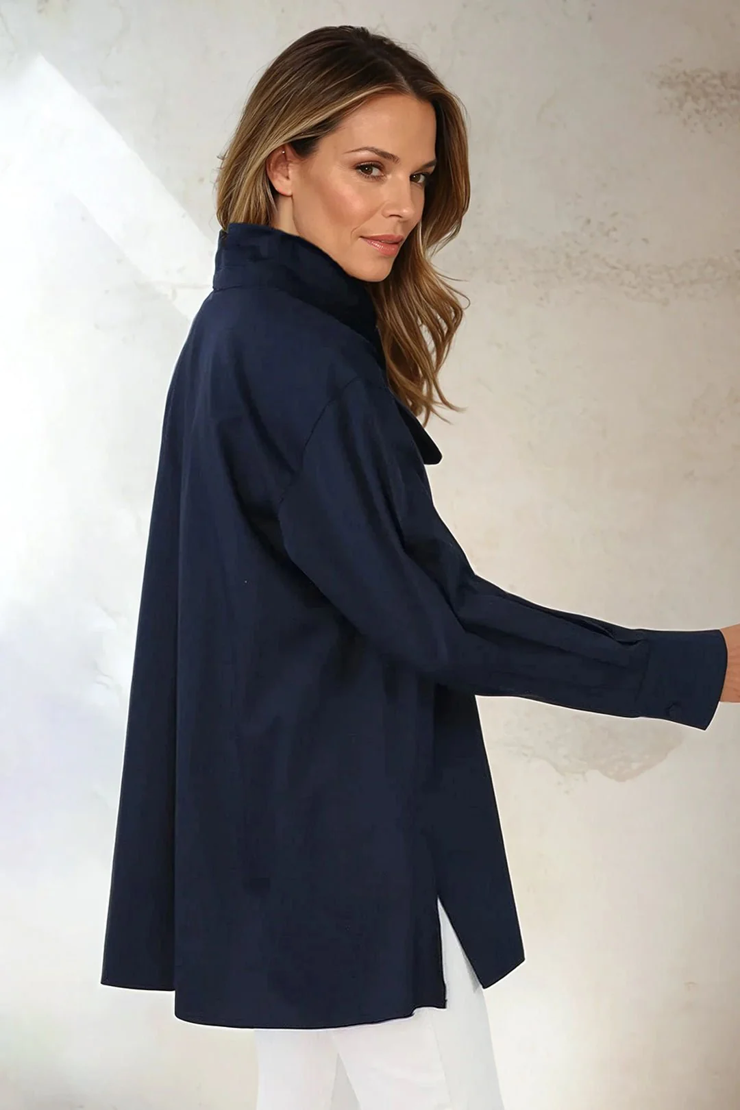 ADRIA SHIRT IN ITALIAN COTTON POPLIN STRETCH - Image 8
