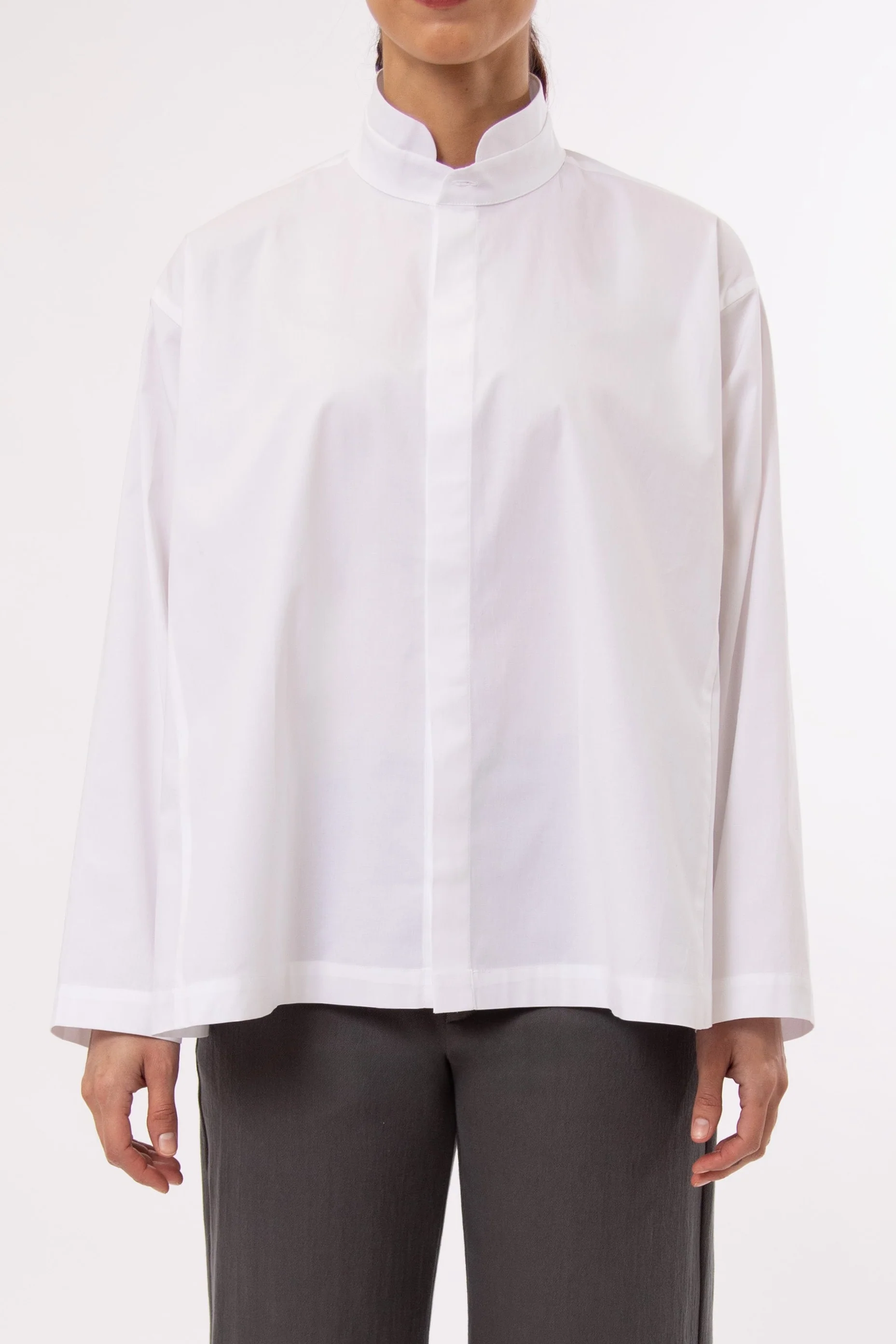 SAIGE OVERSIZE SHIRT IN ITALIAN COTTON POPLIN - Image 2