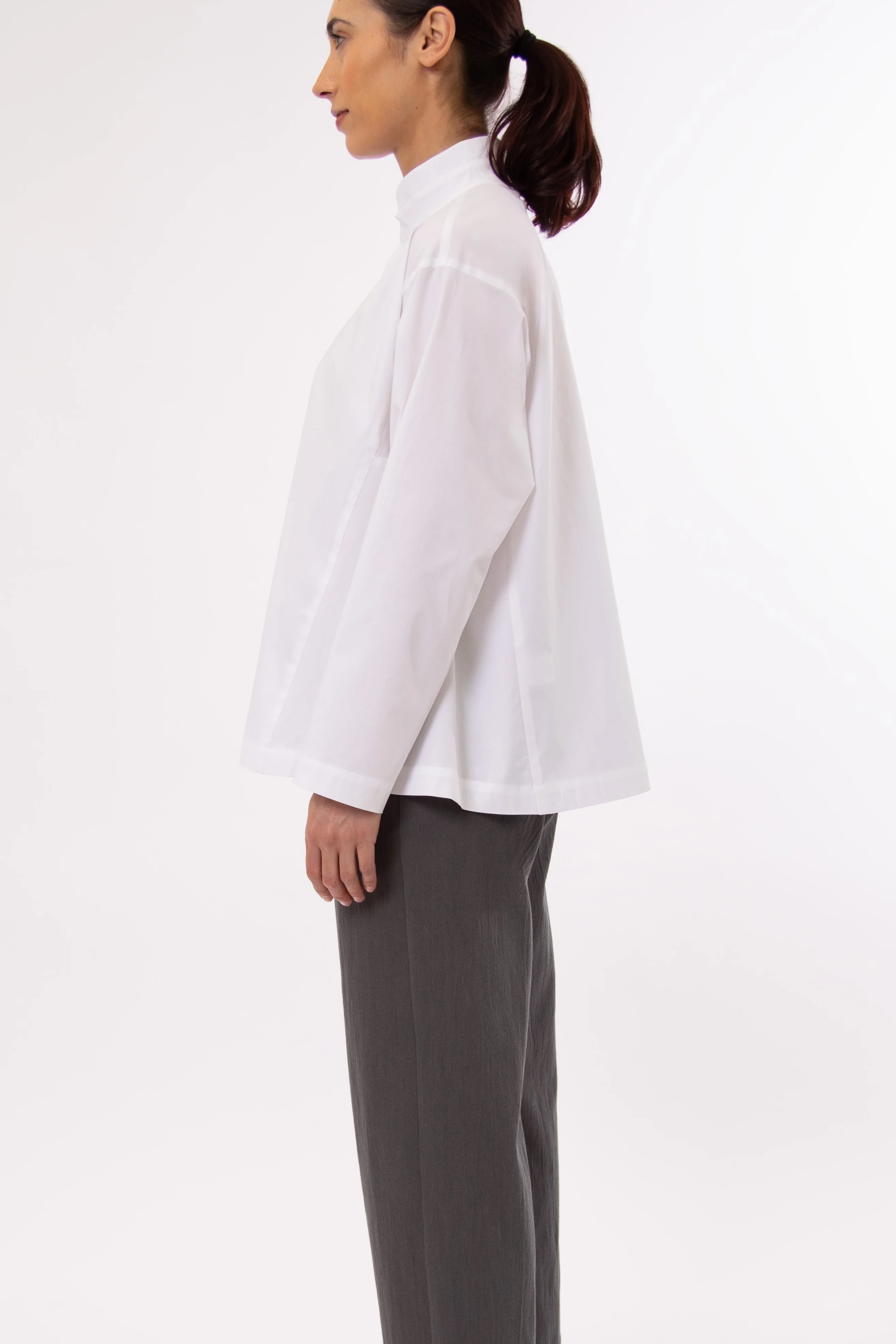 SAIGE OVERSIZE SHIRT IN ITALIAN COTTON POPLIN - Image 3