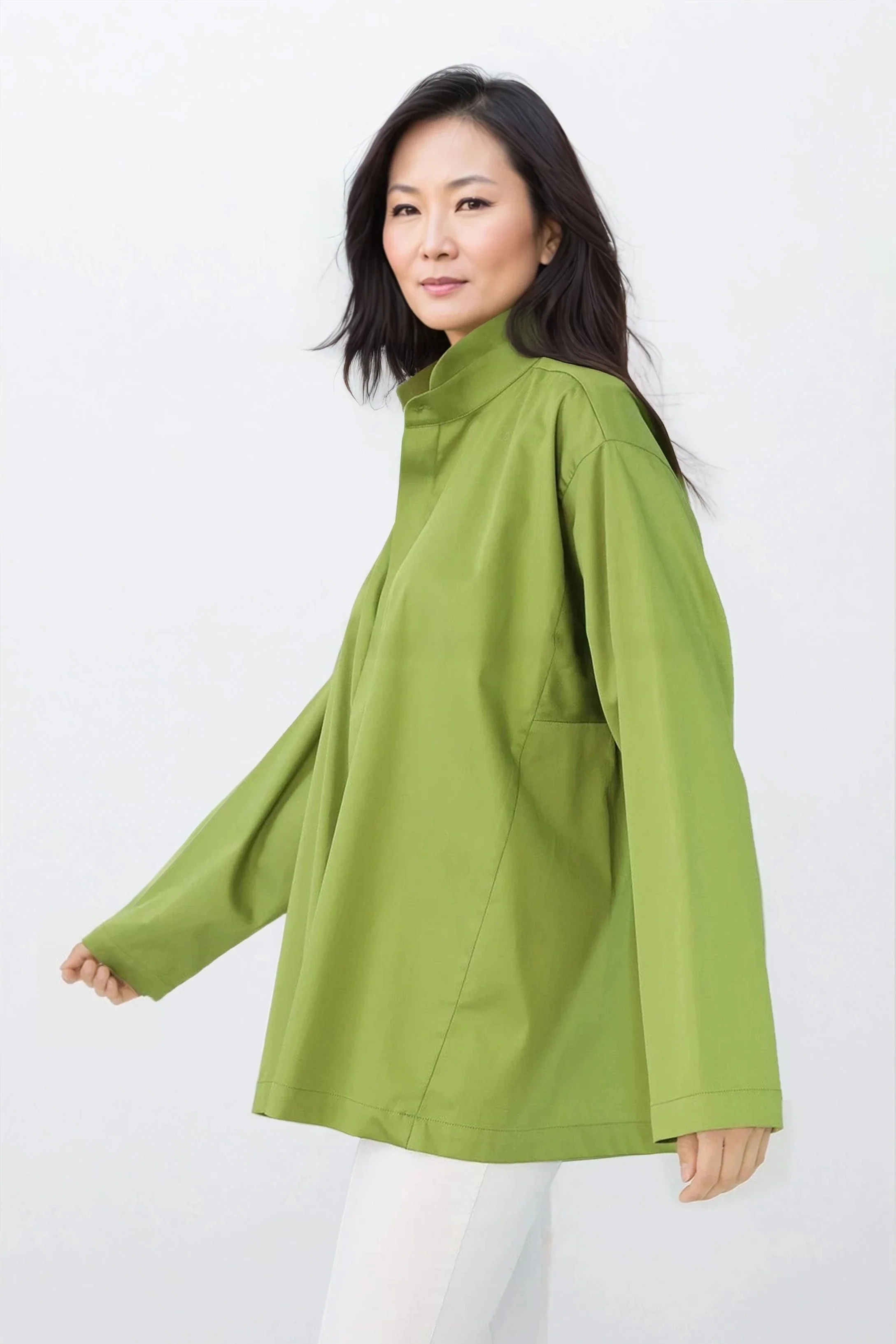 SAIGE OVERSIZE SHIRT IN ITALIAN COTTON POPLIN - Image 7
