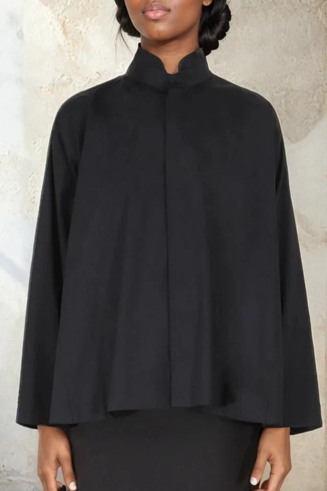SAIGE OVERSIZE SHIRT IN ITALIAN COTTON POPLIN - Image 9