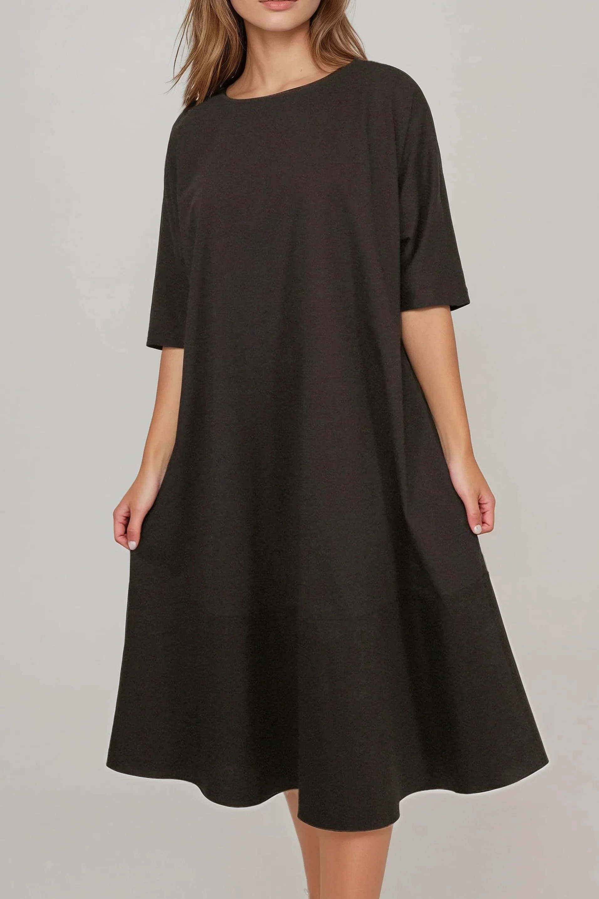 DAVINA MAXI DRESS IN ITALIAN JERSEY AND POPLIN COTTON - Image 13